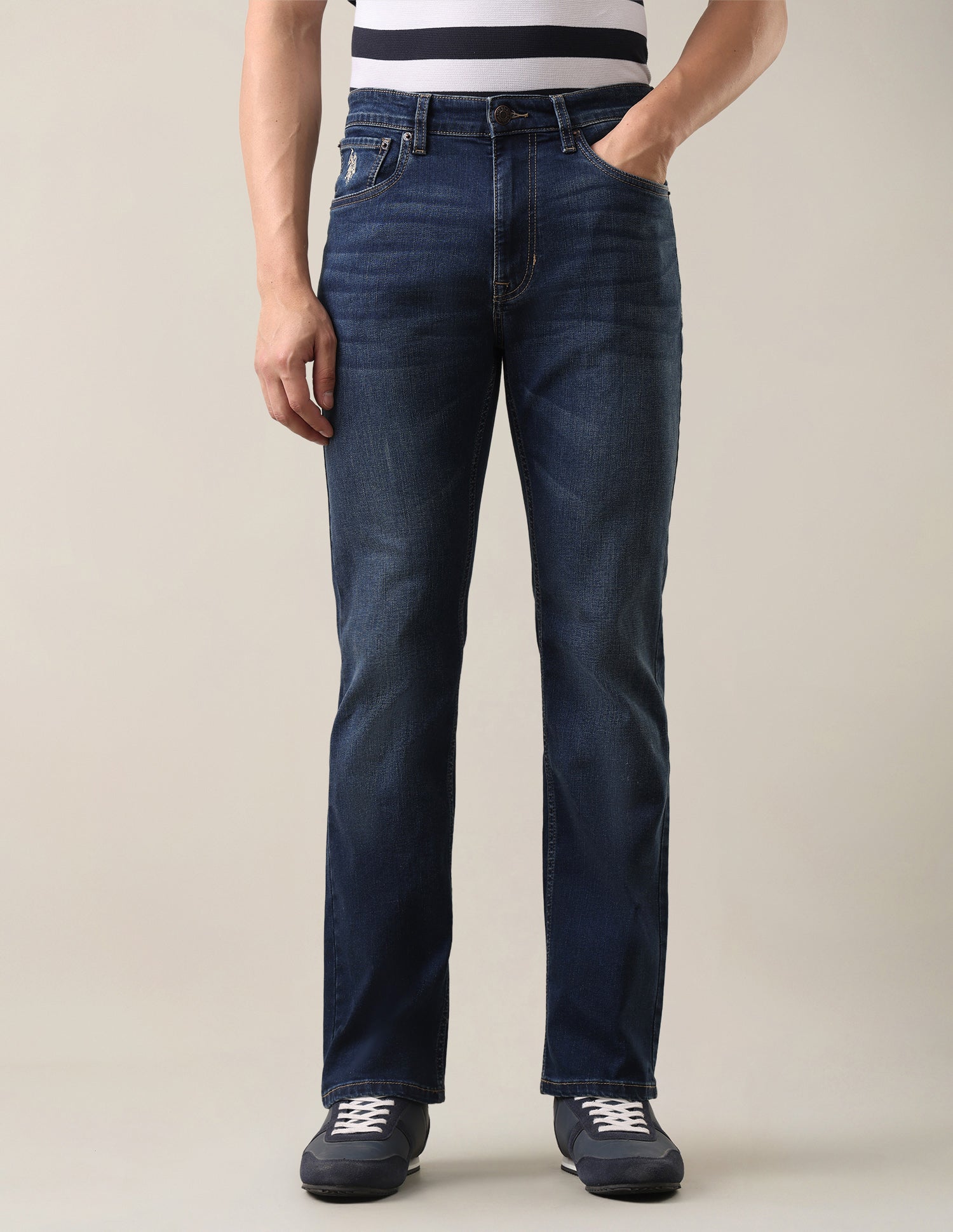 Connor Bootcut Fit Blue Jeans Indigo - U.S. Polo Assn. India | Large