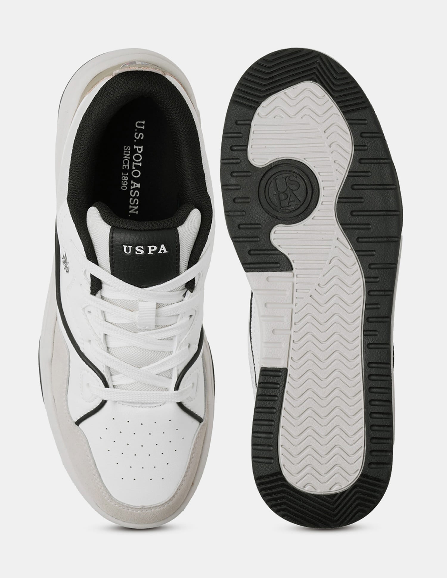 Colour Blocked Odore 2.0 Lace Up Sneakers Off White - U.S. Polo Assn. India | Large