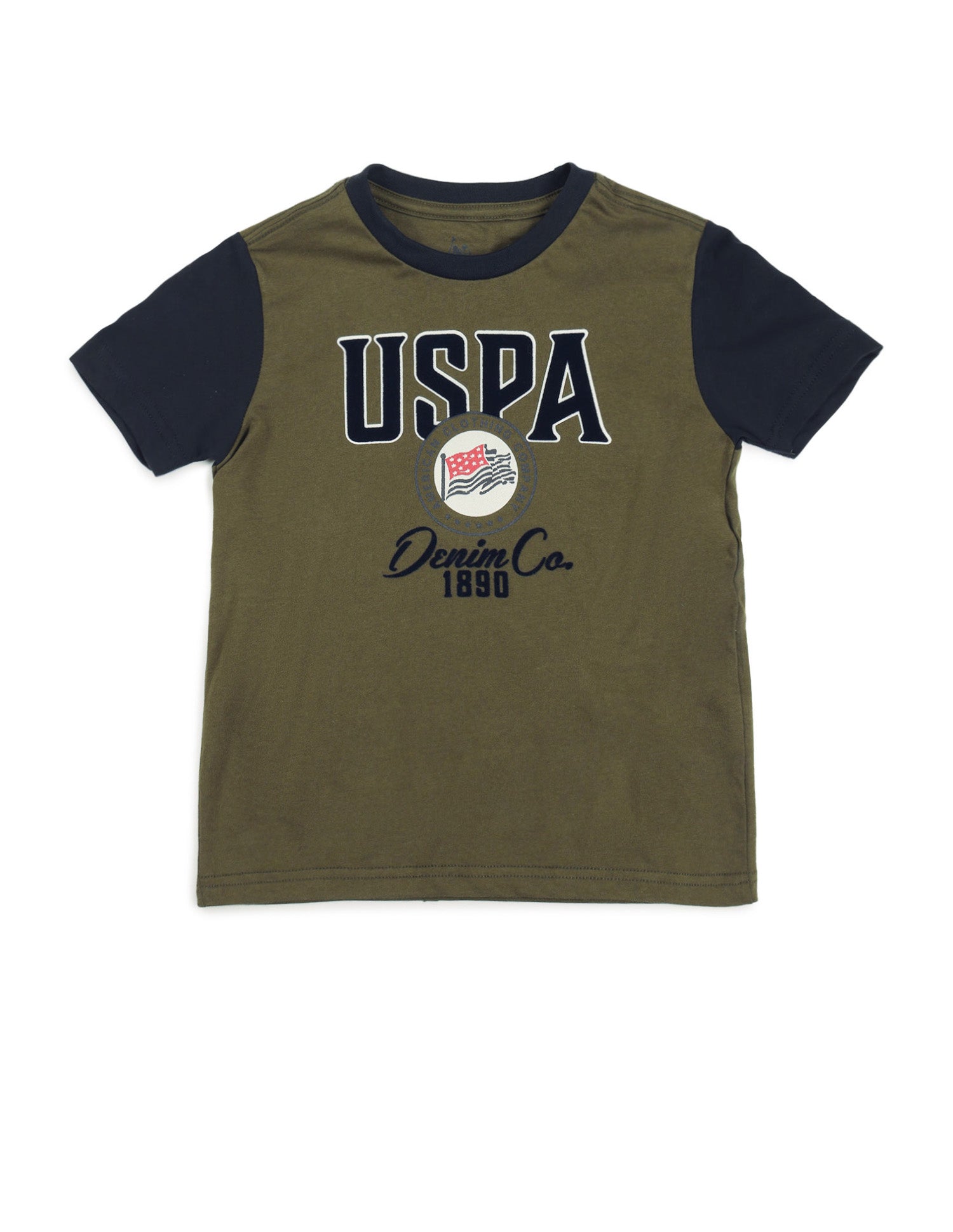 Boys Pure Cotton Regular Fit T-Shirt Olive - U.S. POLO ASSN. | Large
