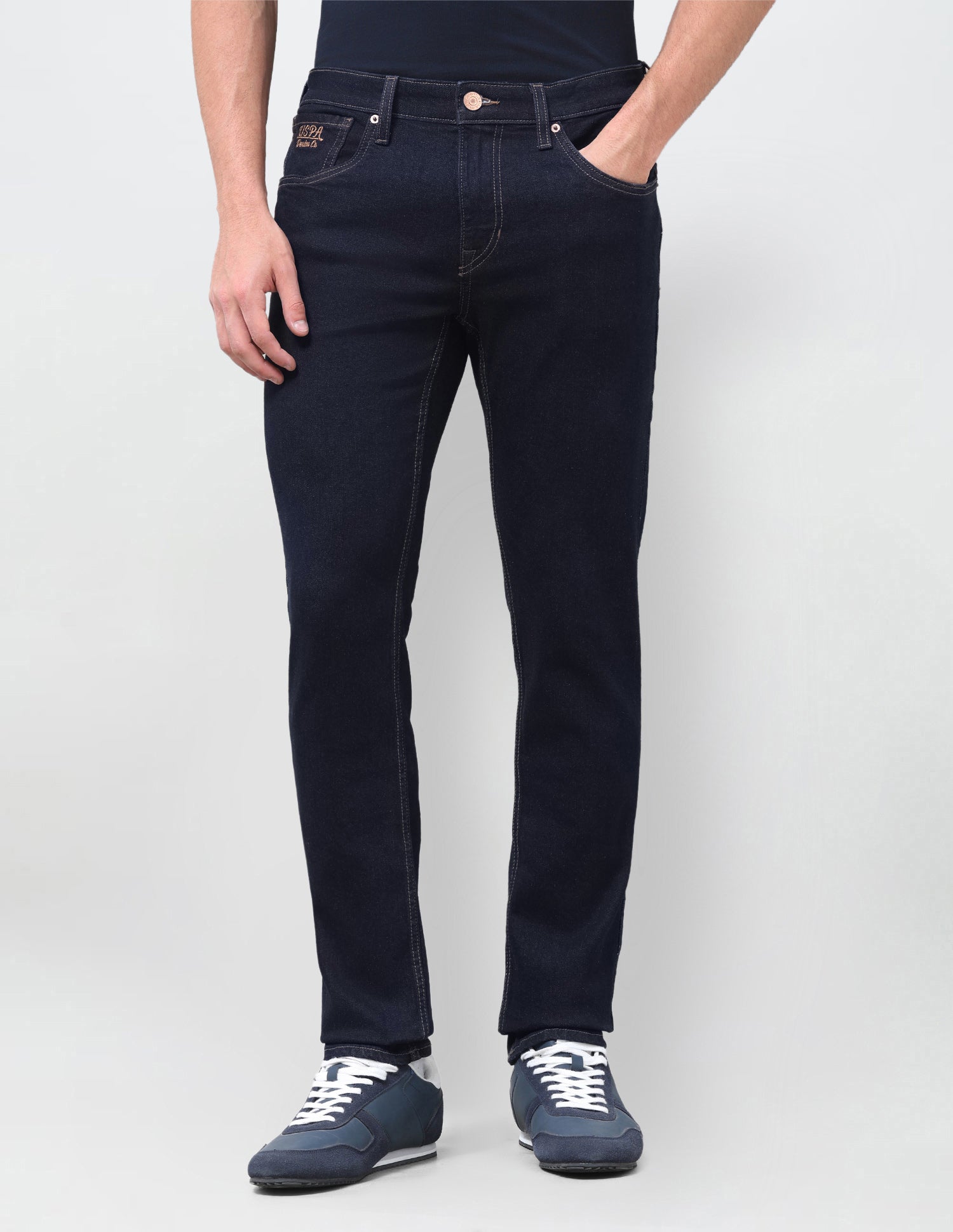 Brandon Slim-Tapered Fit Blue Jeans Dark Indigo - U.S. Polo Assn. India | Large