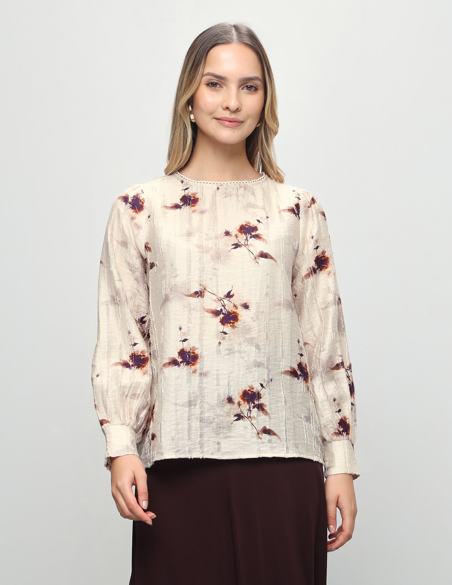 Floral Printed Regular Fit Top Beige - U.S. Polo Assn. India | Large