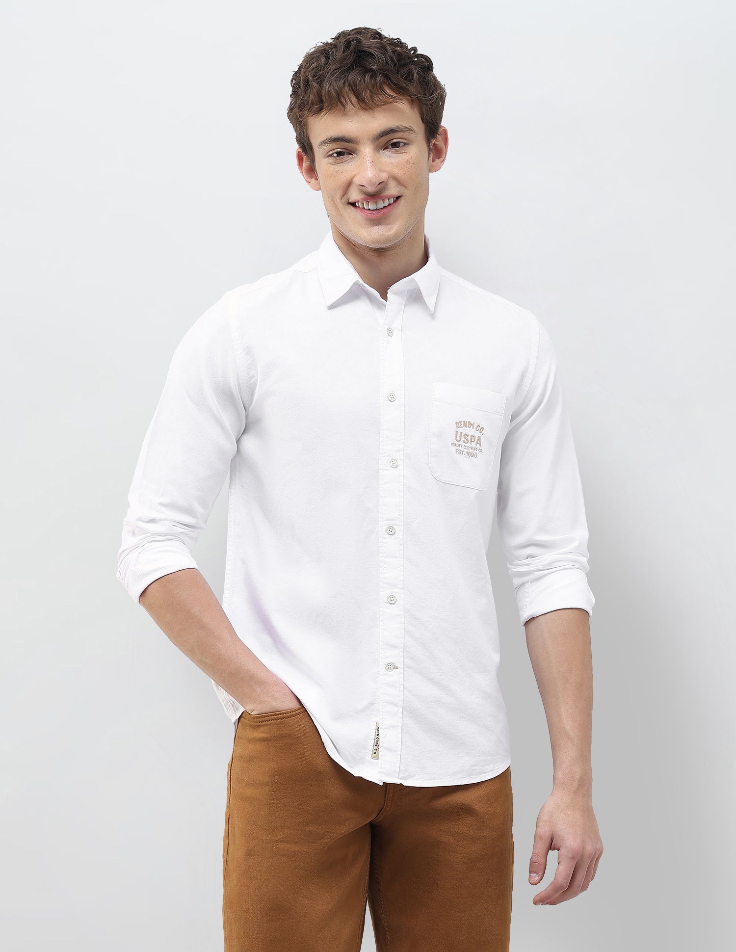 Oxford Regular Fit Shirt White - U.S. Polo Assn. India | Large