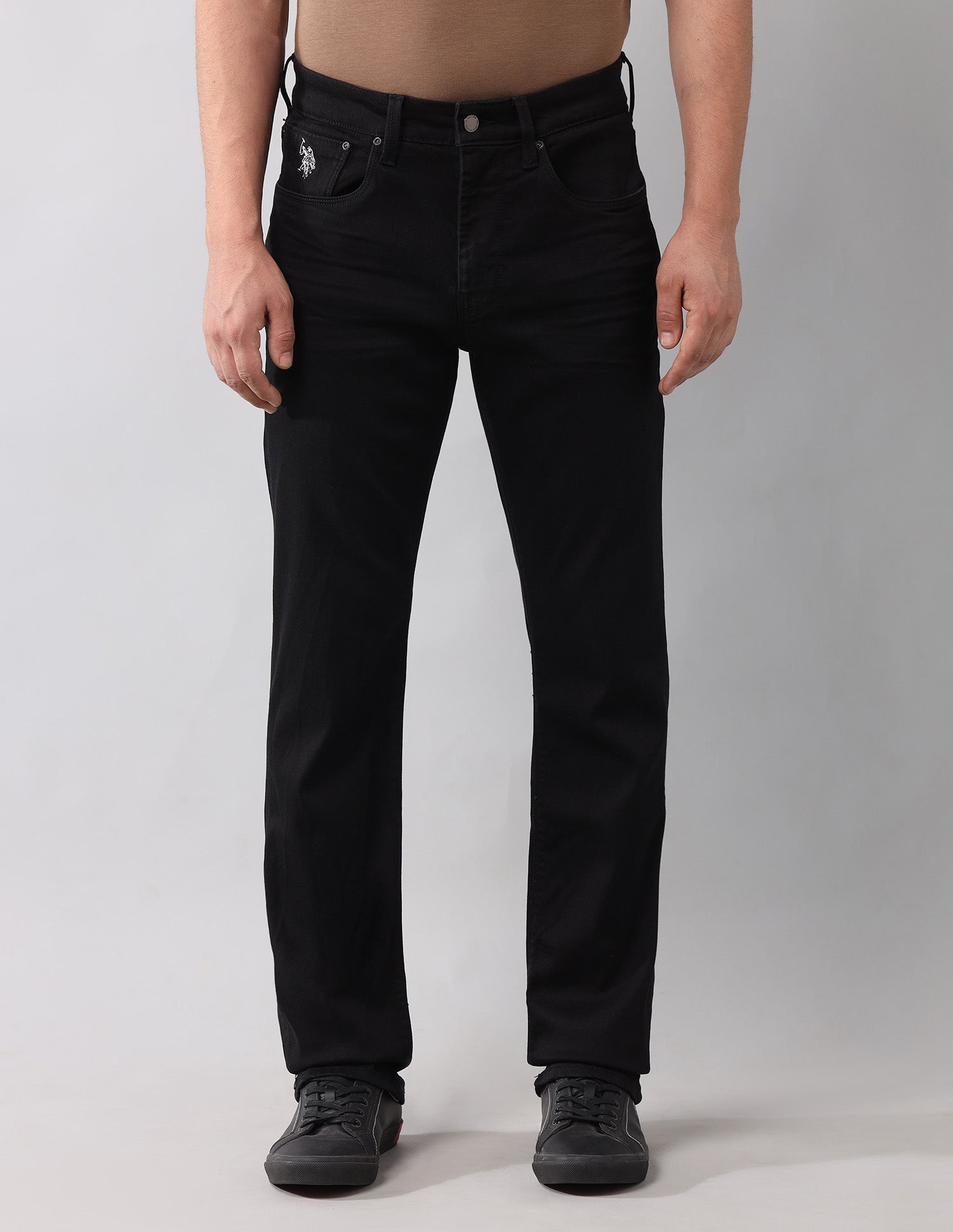 Harold Slim Straight Fit Premium Jeans Black - U.S. Polo Assn. India | Large