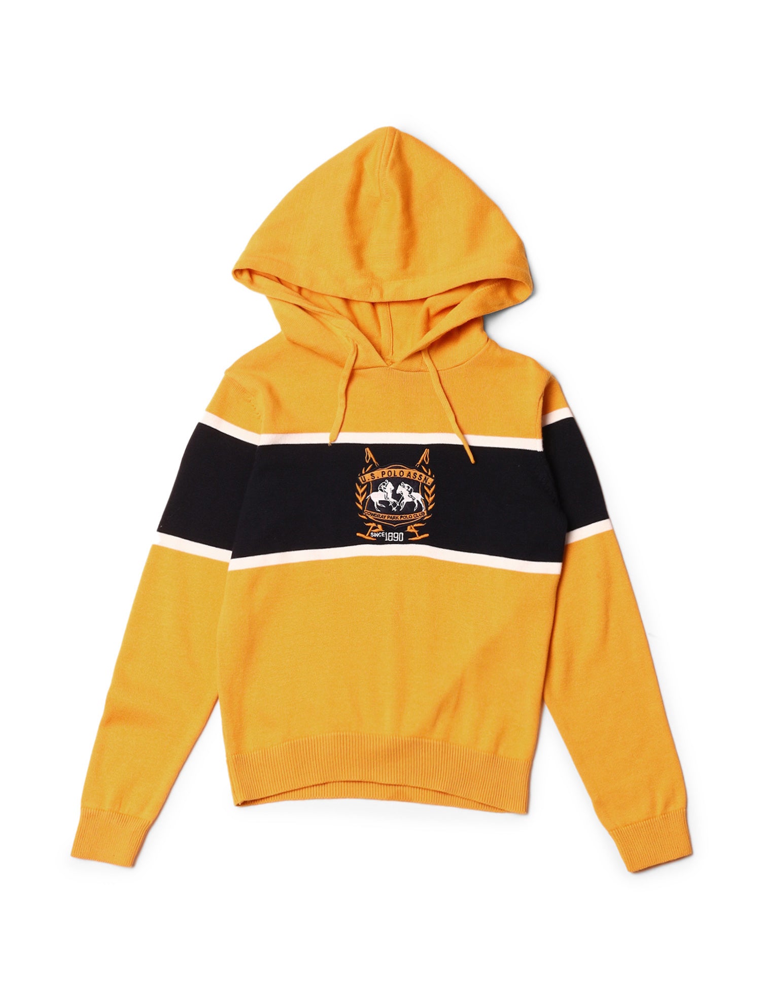 Boys Printed Regular Fit Sweaters Light Orange - U.S. POLO ASSN. | Large