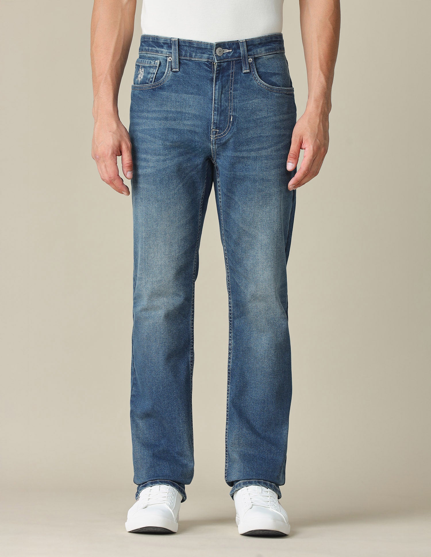 Harold Slim Straight Fit Blue Jeans Indigo - U.S. POLO ASSN. | Large