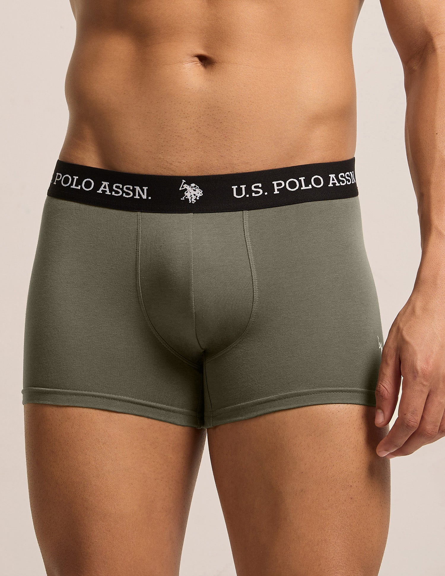 All Day Breathable OET26 Trunks - Pack of 3 Olive|Uspa Black|Olive - U.S. Polo Assn. India | Large