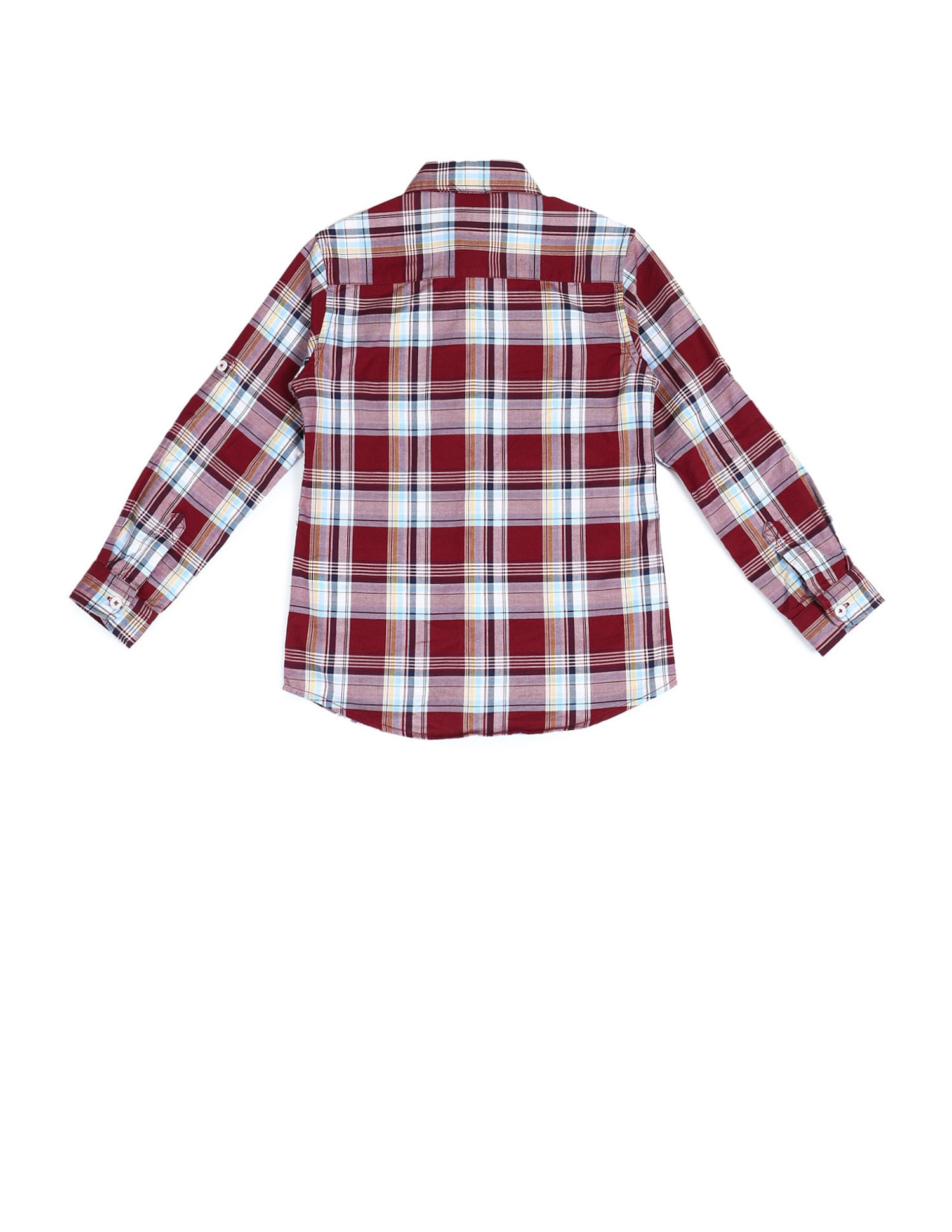 Dobby Regular Fit Checked Shirt Me. Red - U.S. POLO ASSN. | Large