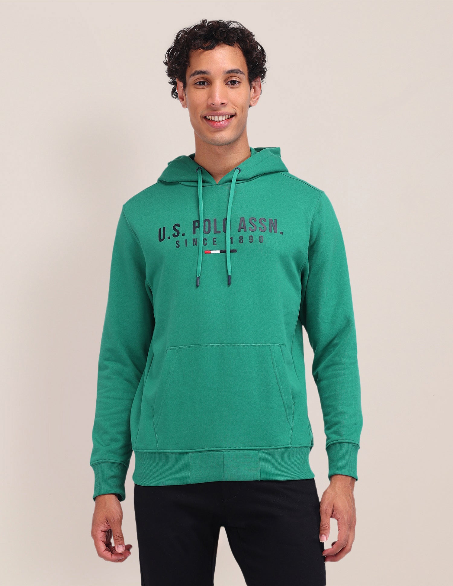 Brand Printed Regular Fit Sweatshirt Green - U.S. POLO ASSN. | Large
