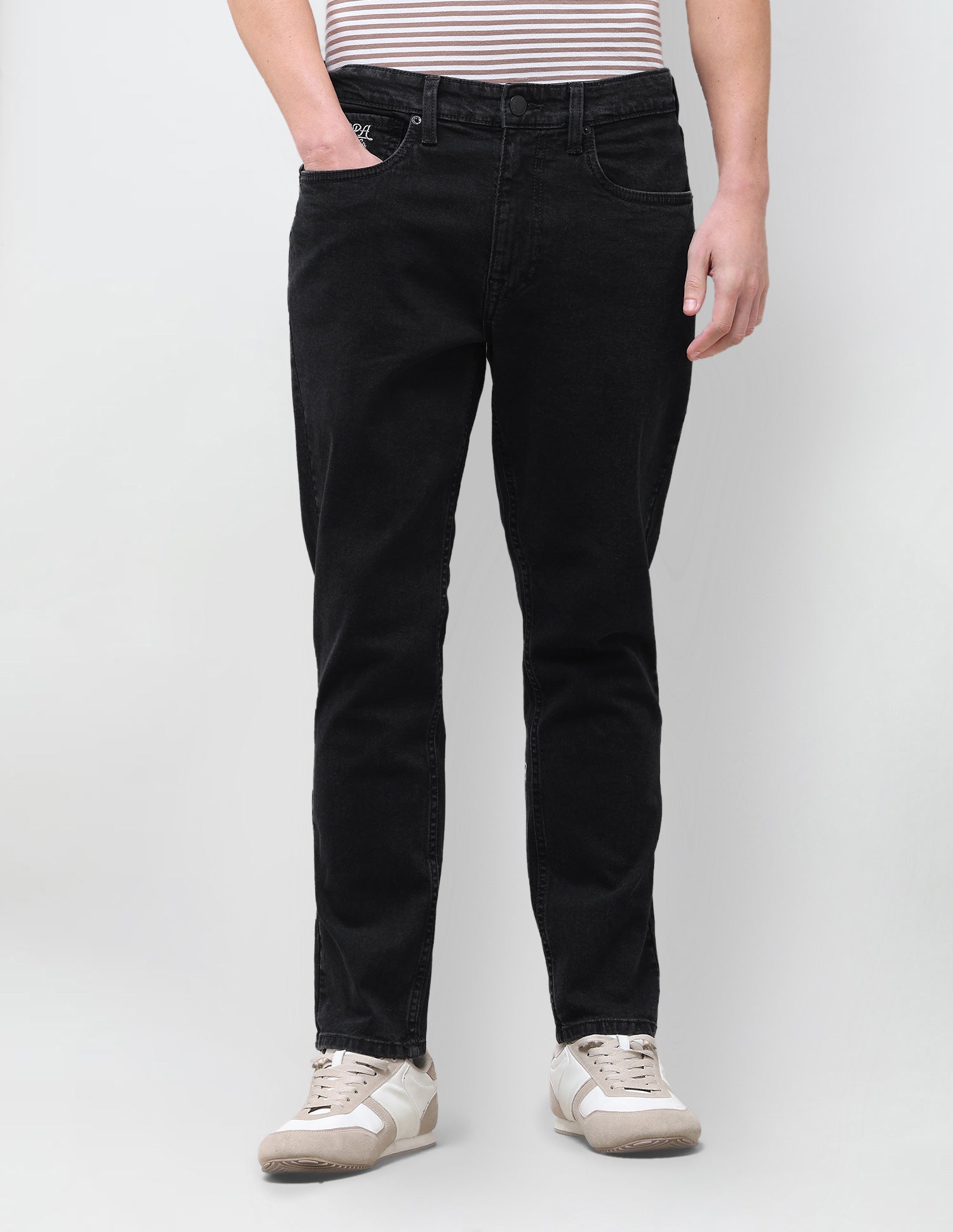 Cole Comfort Cropped Fit Black Jeans Black - U.S. Polo Assn. India | Large