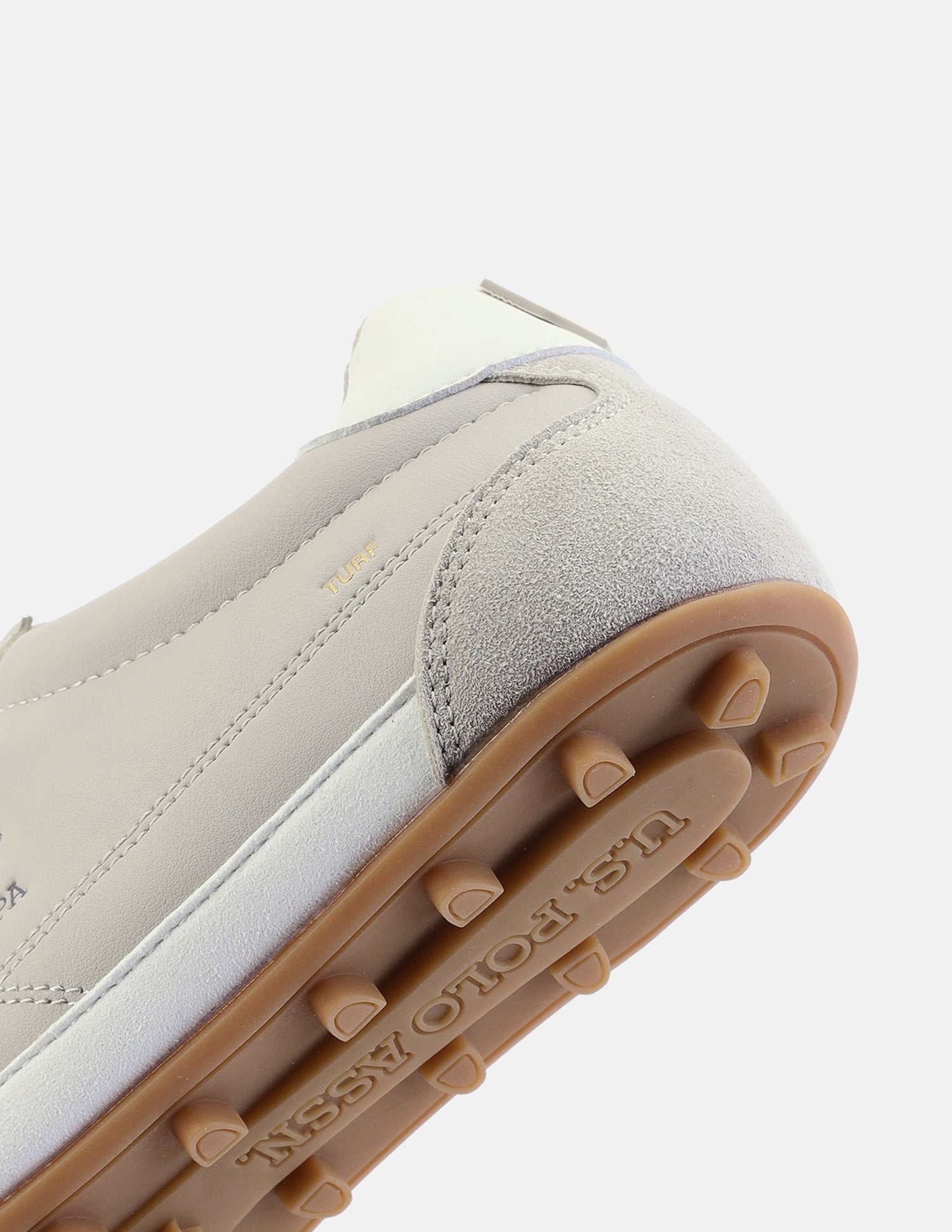 Round Toe Suede Turf Sneakers Light Beige - U.S. Polo Assn. India | Large