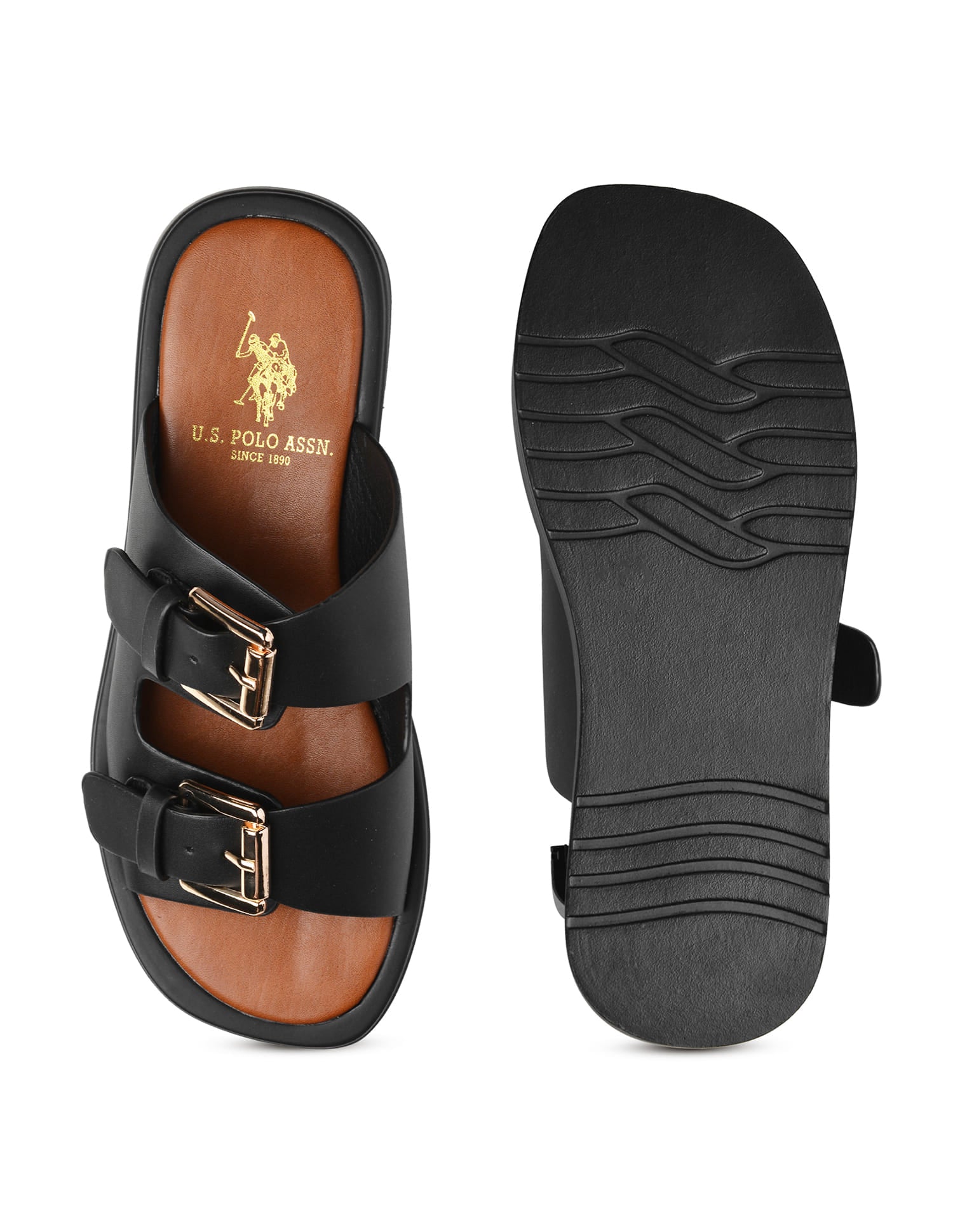 Textured Alandra Slipper Black - U.S. Polo Assn. India | Large