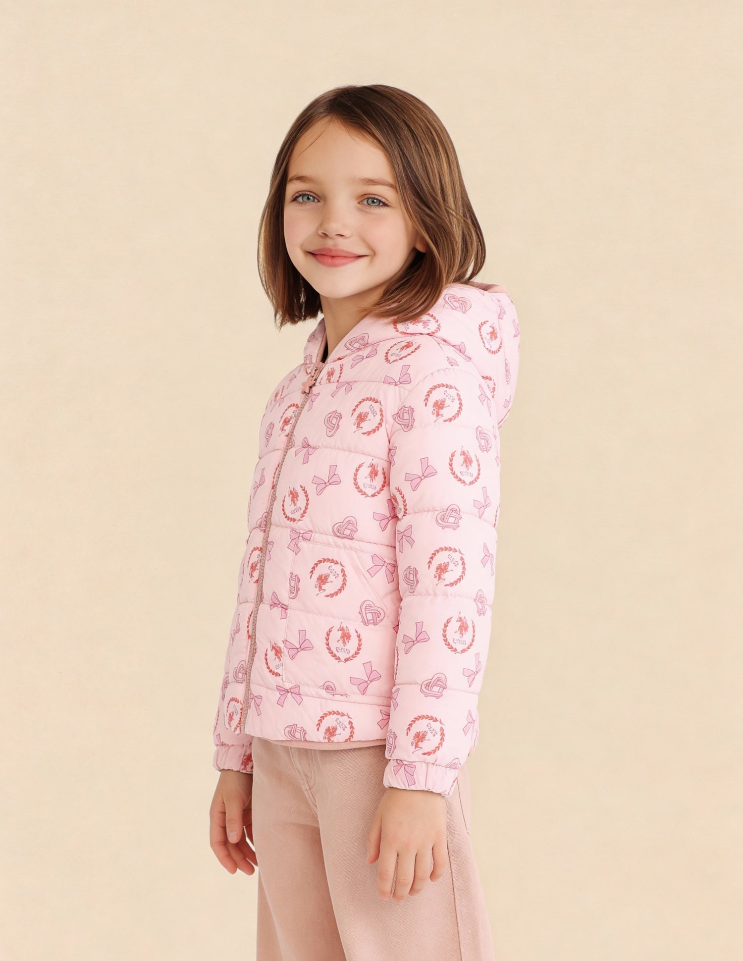 Girls Reversible Regular Fit Jacket Pink - U.S. Polo Assn. India | Large