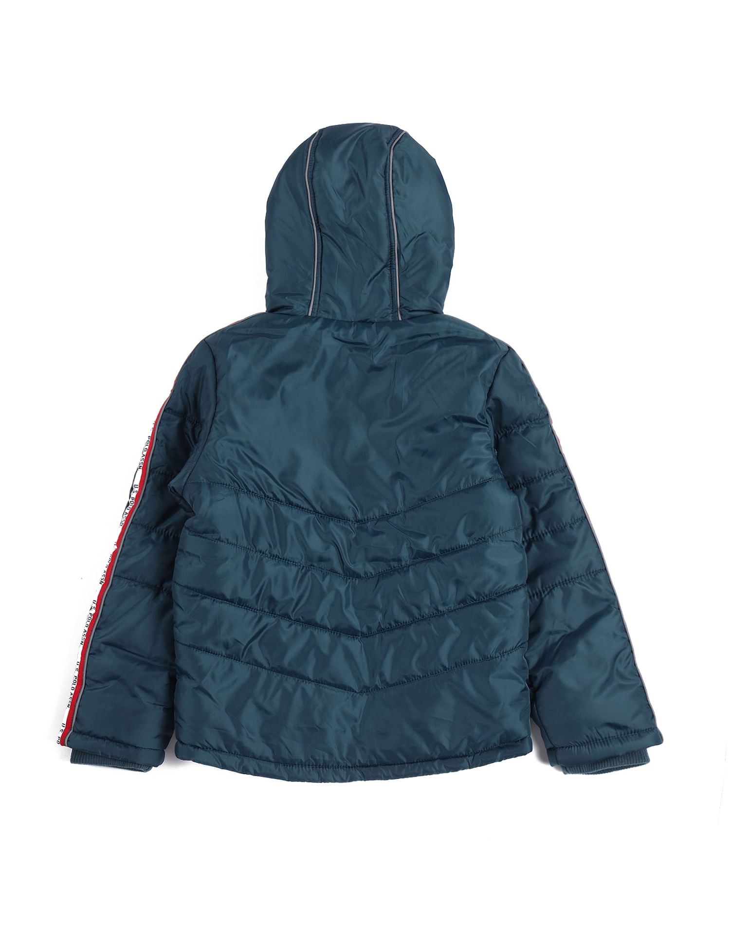 Boys Solid Hooded Jacket Teal - U.S. POLO ASSN. | Large