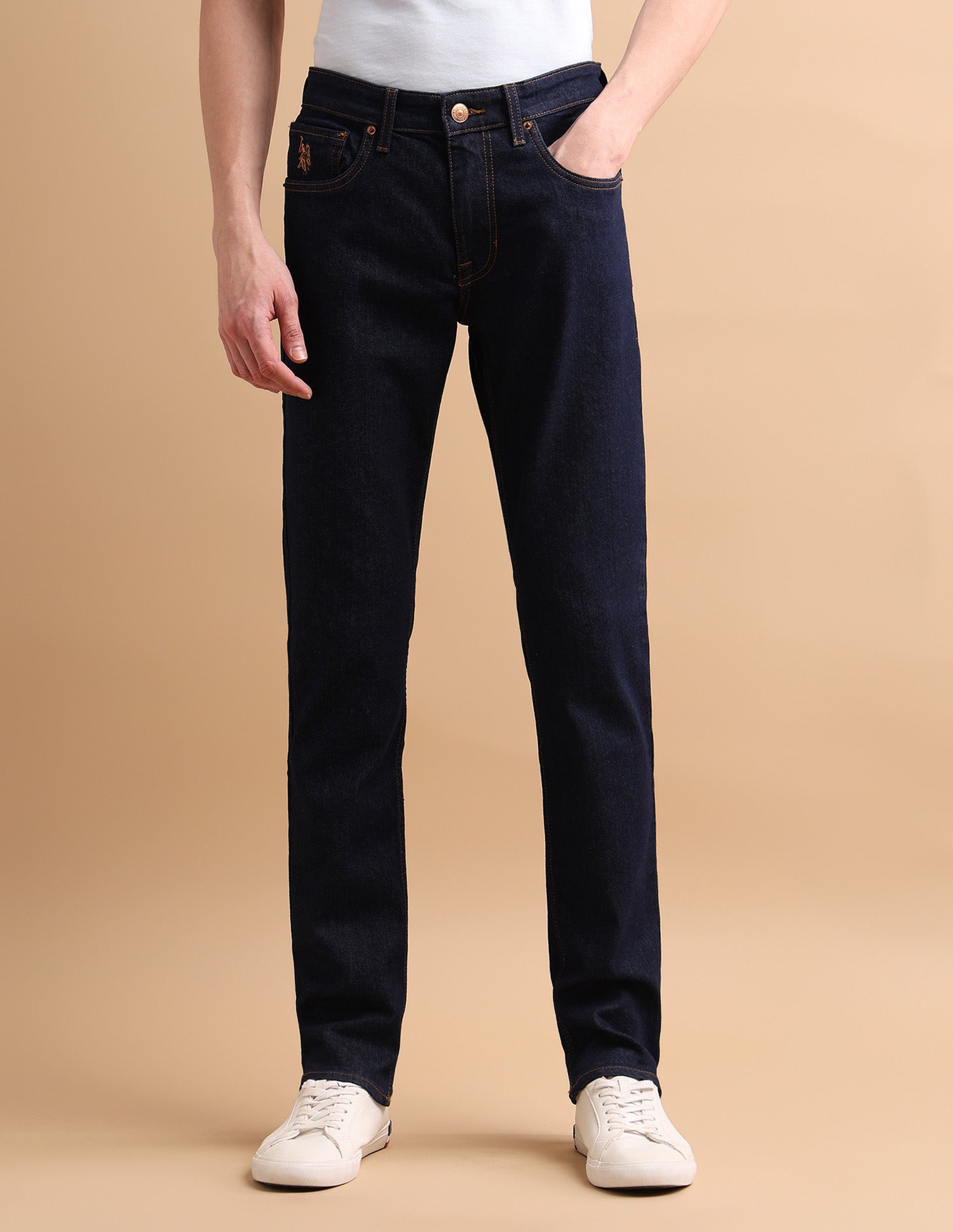 Brandon Slim Tapered Fit Blue Jeans Blue - U.S. POLO ASSN. | Large