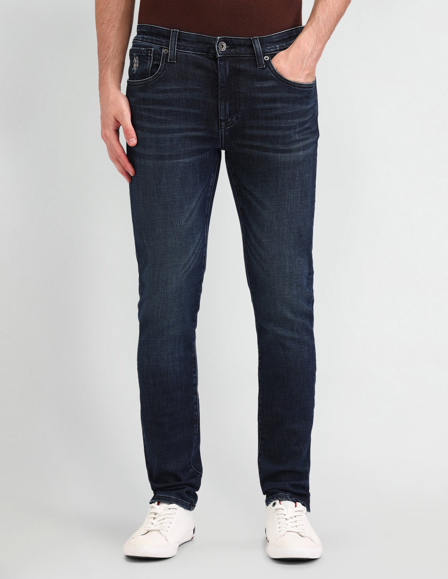 Regallo Skinny Fit Blue Jeans Blue - U.S. Polo Assn. India | Large