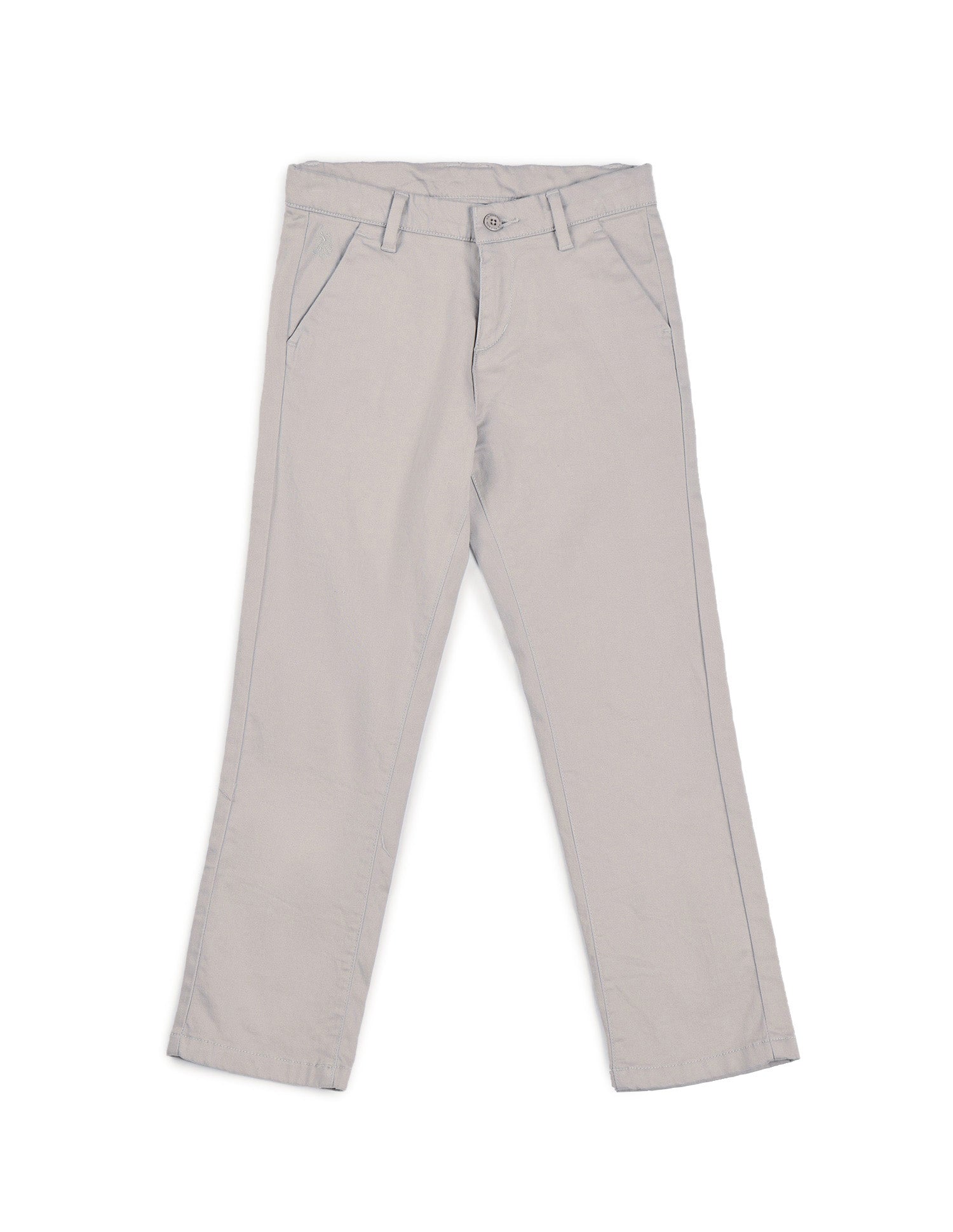 Boys Solid Slim Fit Trousers Light Khaki - U.S. POLO ASSN. | Large