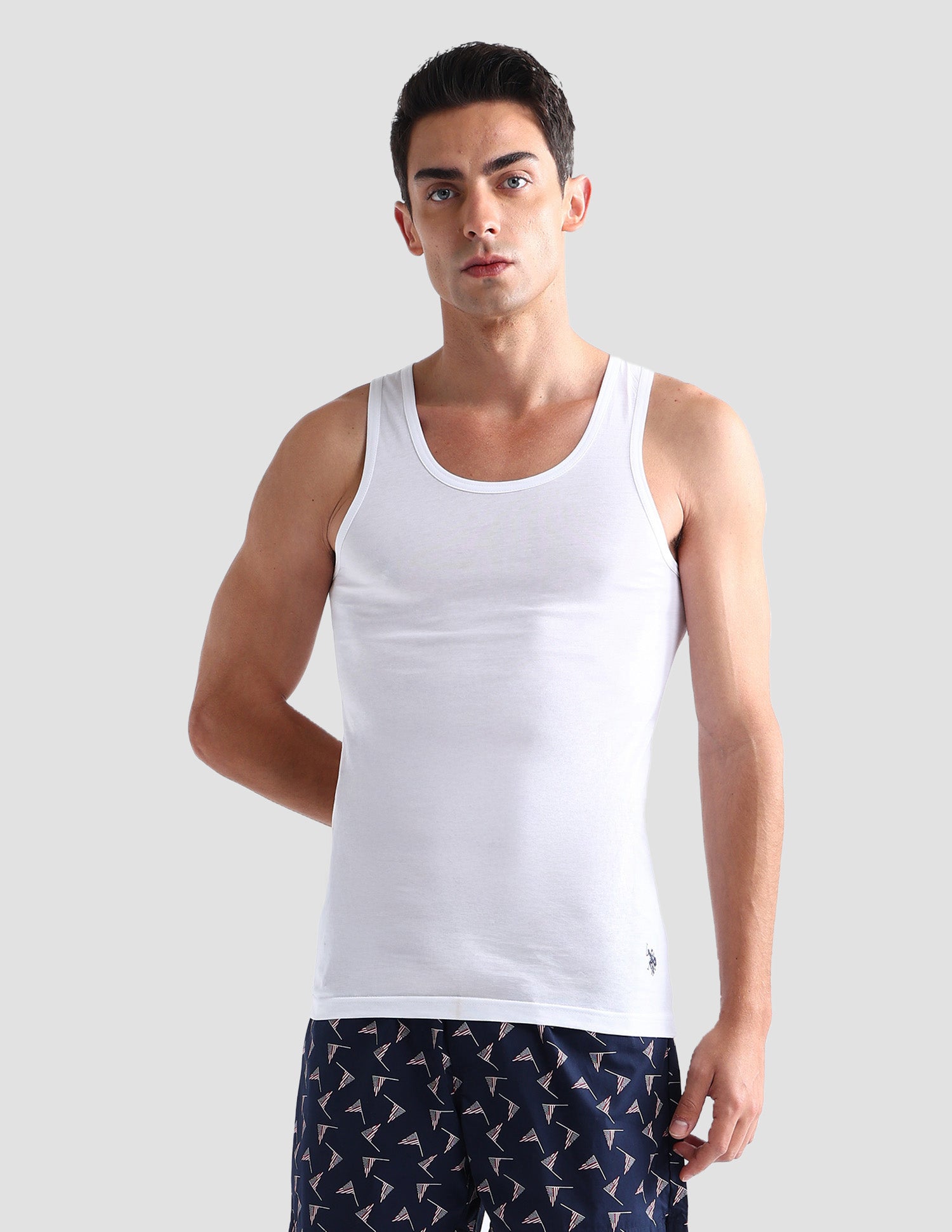 Comfort Fit Pure Cotton I024 Vest - Pack Of 1 White - U.S. POLO ASSN. | Large