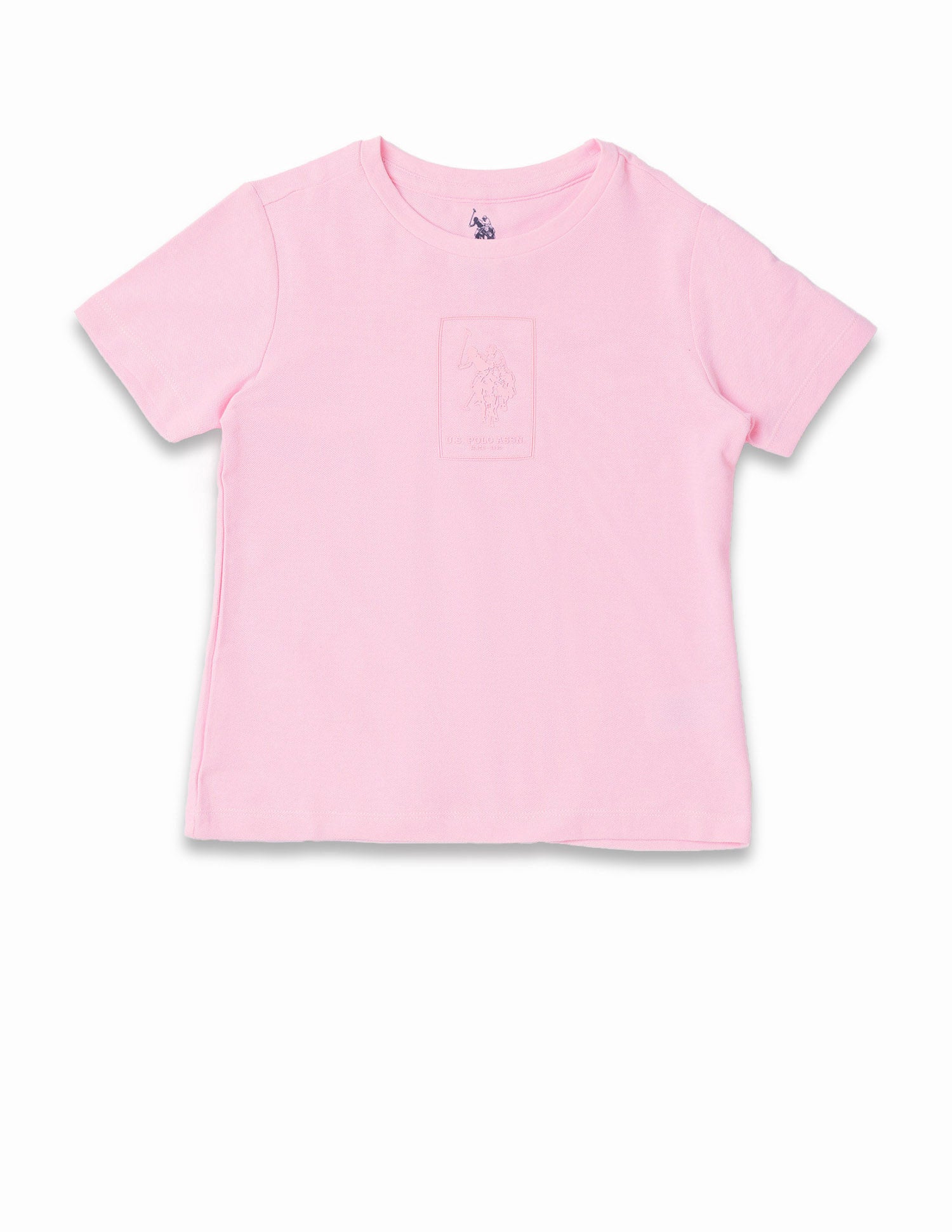 Boys Brand Embossed Regular Fit T-Shirt Light Pink - U.S. POLO ASSN. | Large