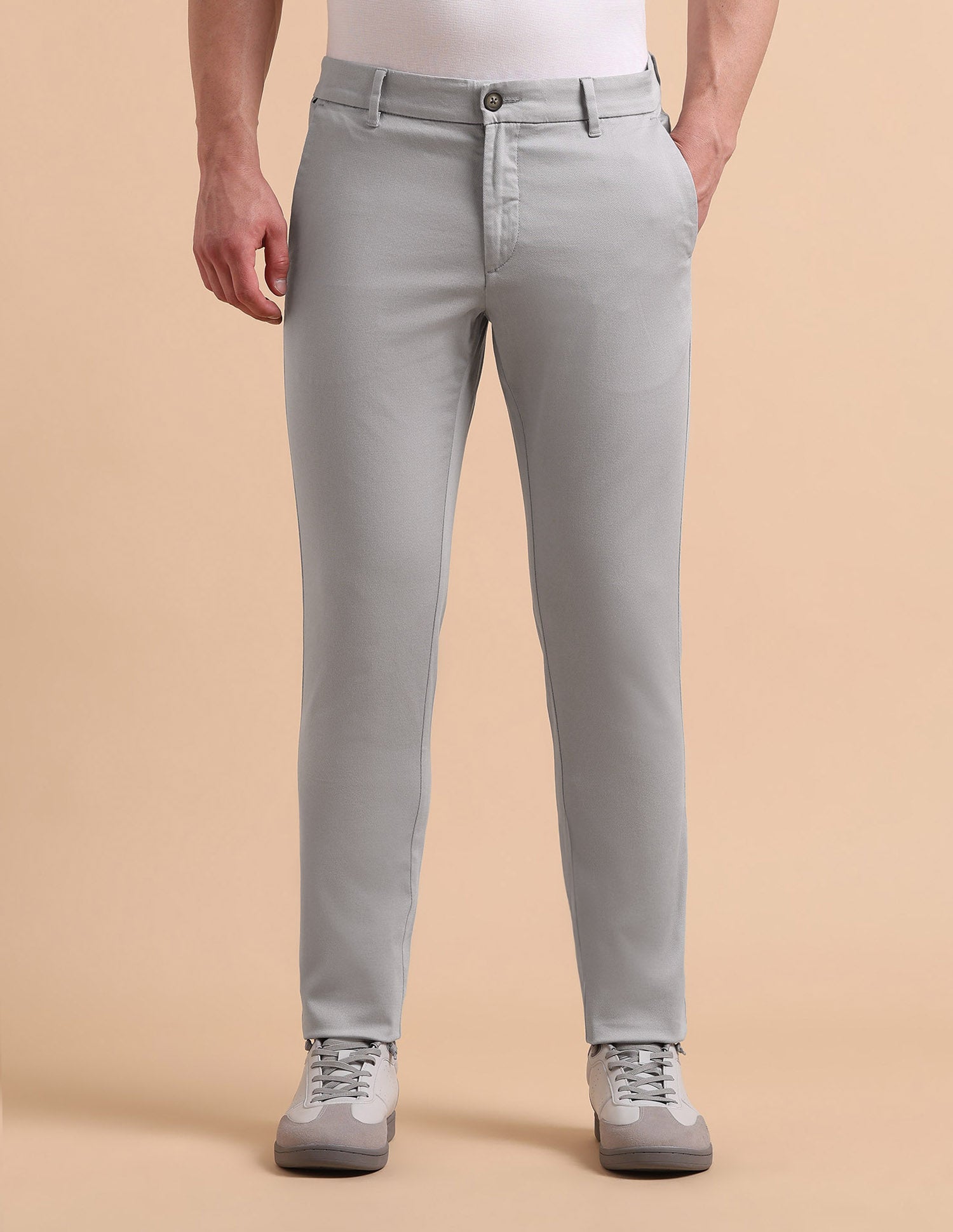 Satin Super Slim Fit Trousers Light Grey - U.S. POLO ASSN. | Large