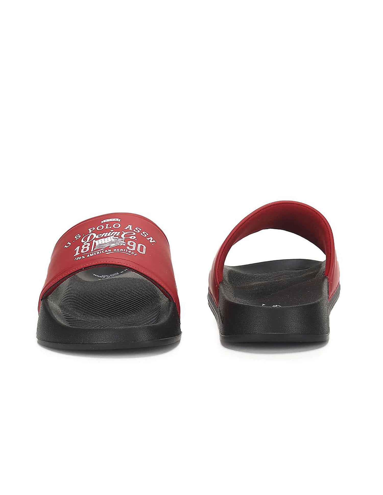 Men Toplin 5.0 Printed Slippers Red - U.S. Polo Assn. India | Large