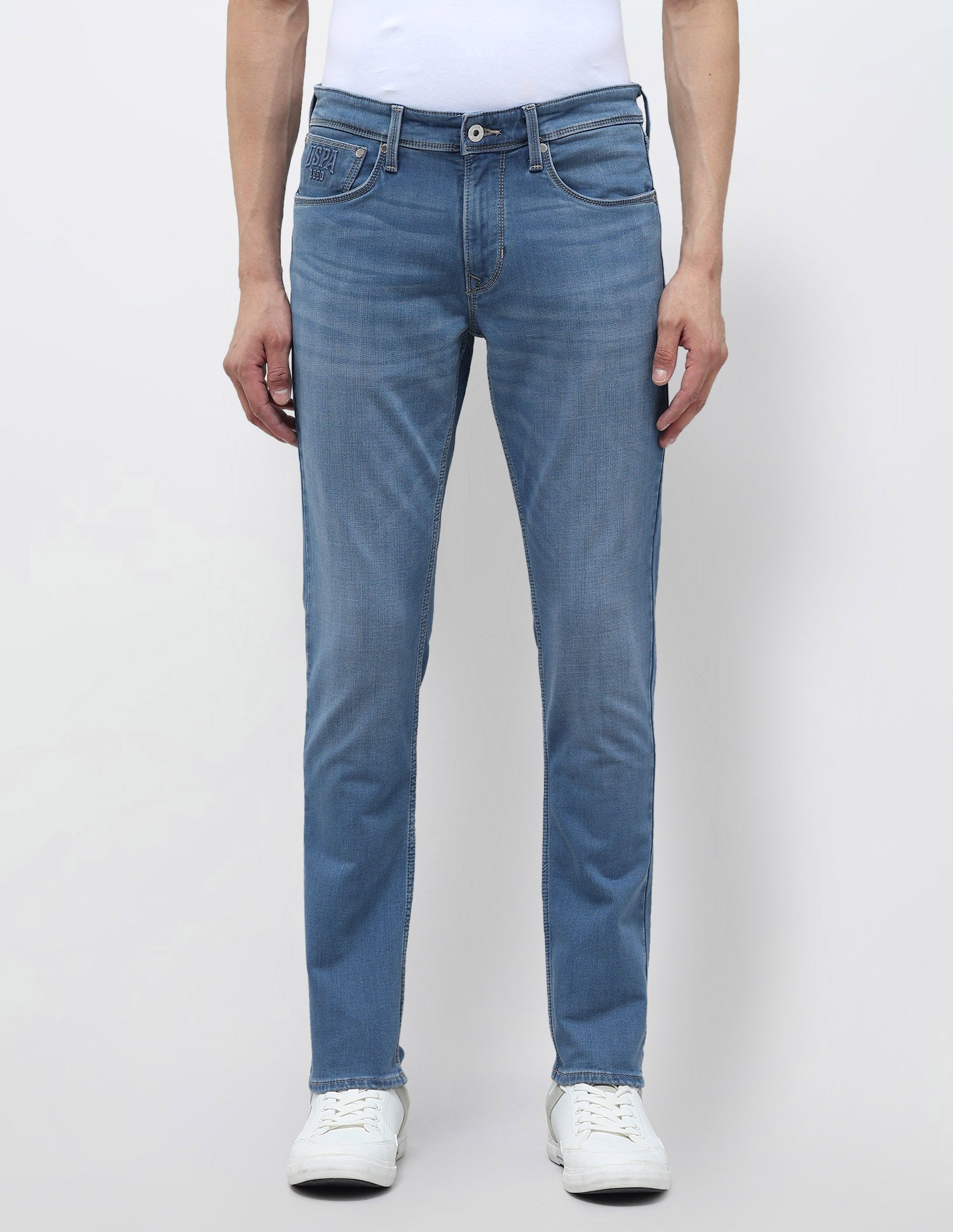 Brandon Slim-Tapered Fit Blue Jeans Light Blue - U.S. POLO ASSN. | Large