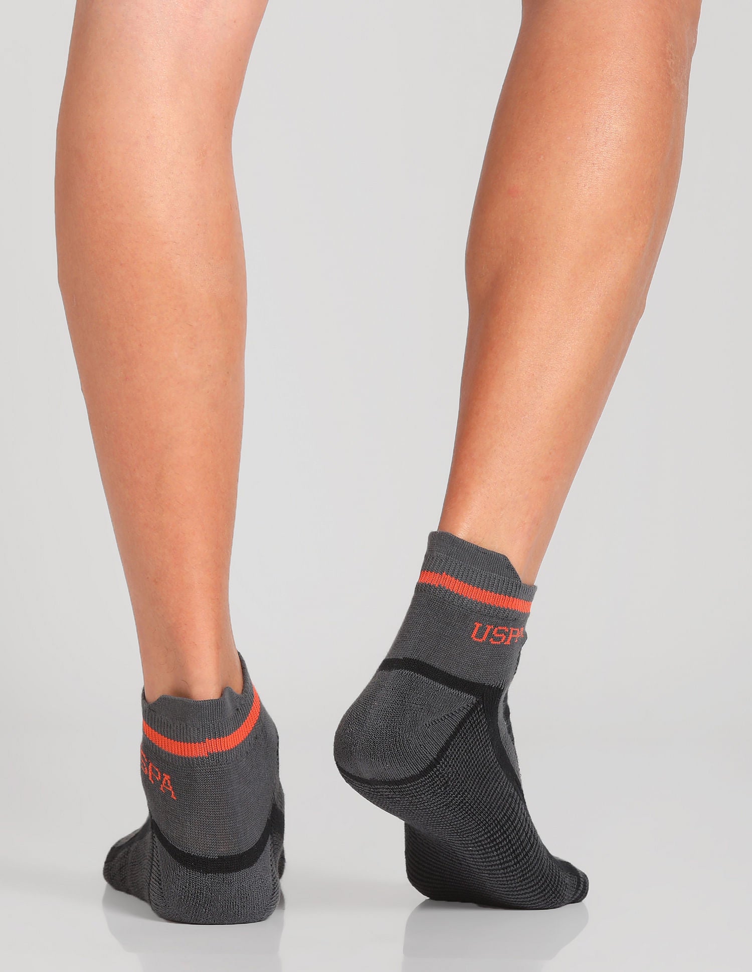 Ankle Length Striped ES006 Socks - Pack Of 3 Navy, Black and White - U.S. POLO ASSN. | Large