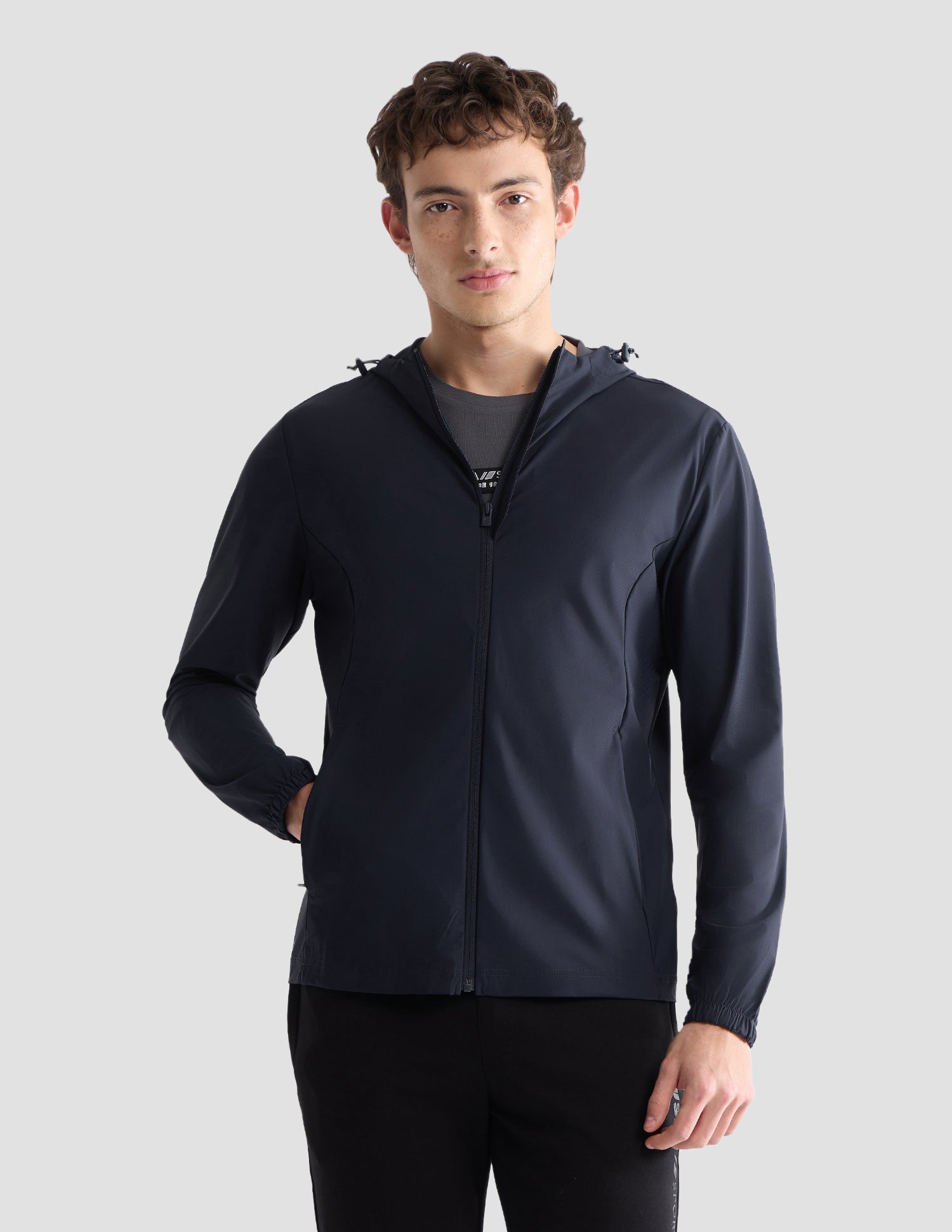 Slim Fit Active Zipper Jacket Navy - U.S. Polo Assn. India | Large