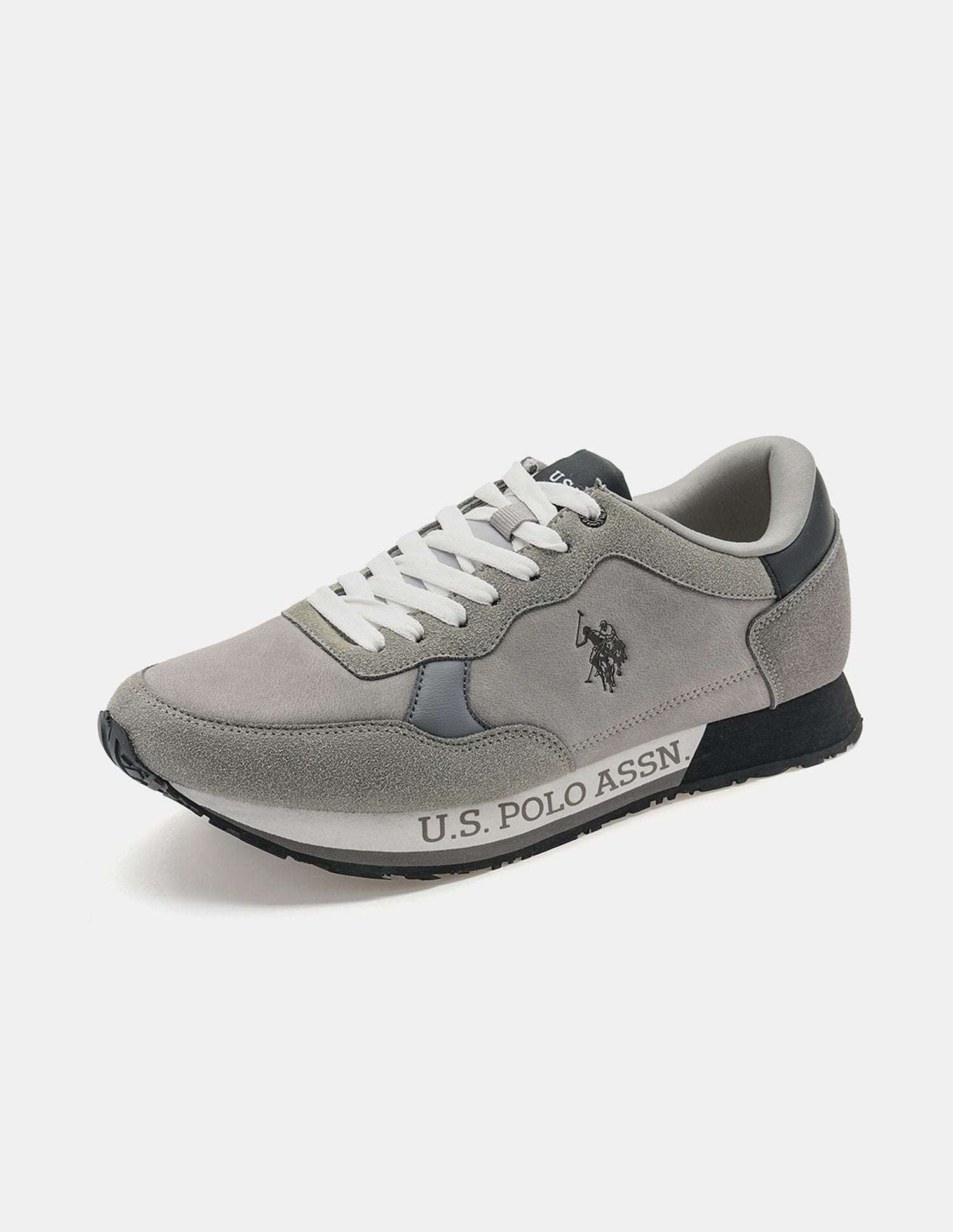 Men Caspian 2.0 Colour Blocked Sneakers Grey - U.S. POLO ASSN. | Large