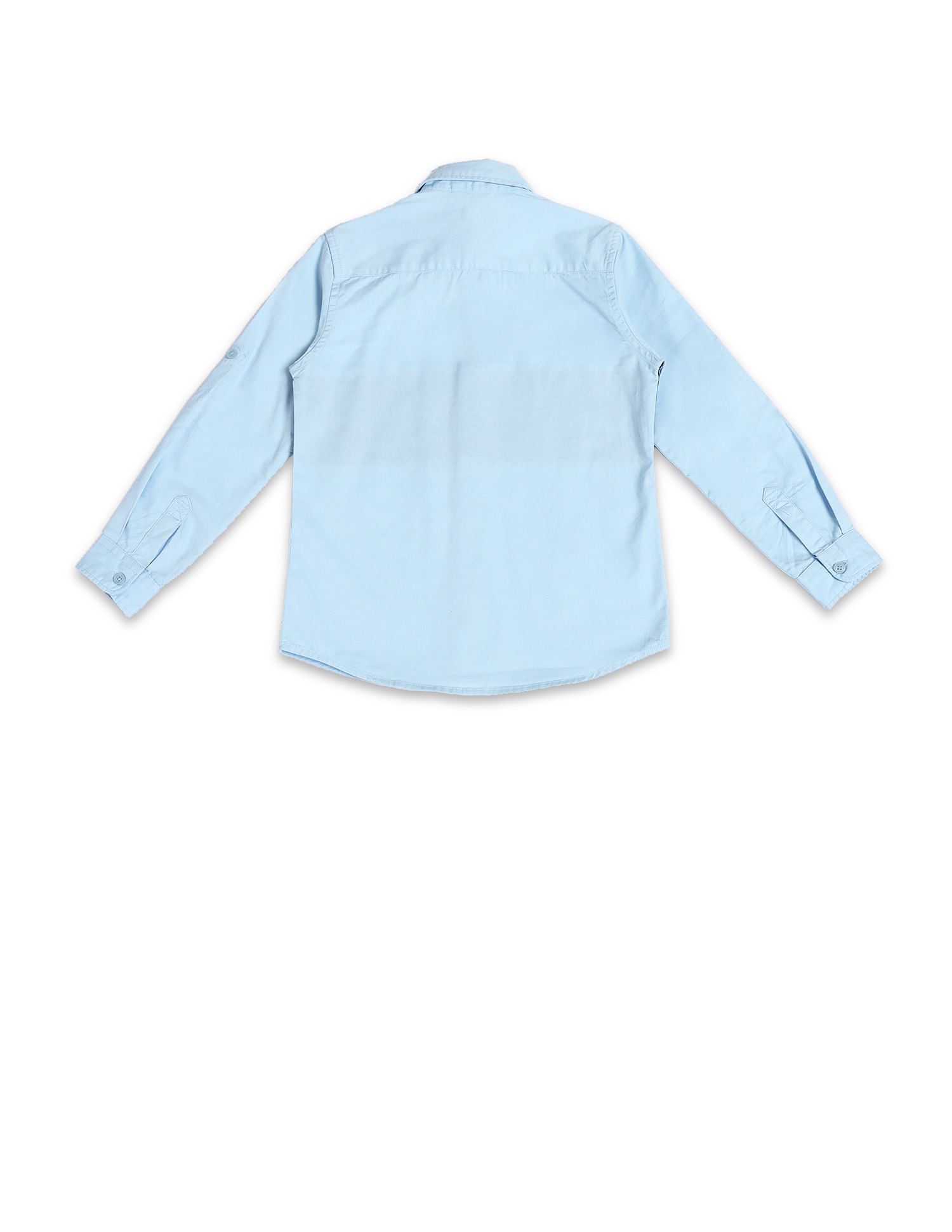 Boys Colour Block Cotton Shirt Light Blue - U.S. POLO ASSN. | Large