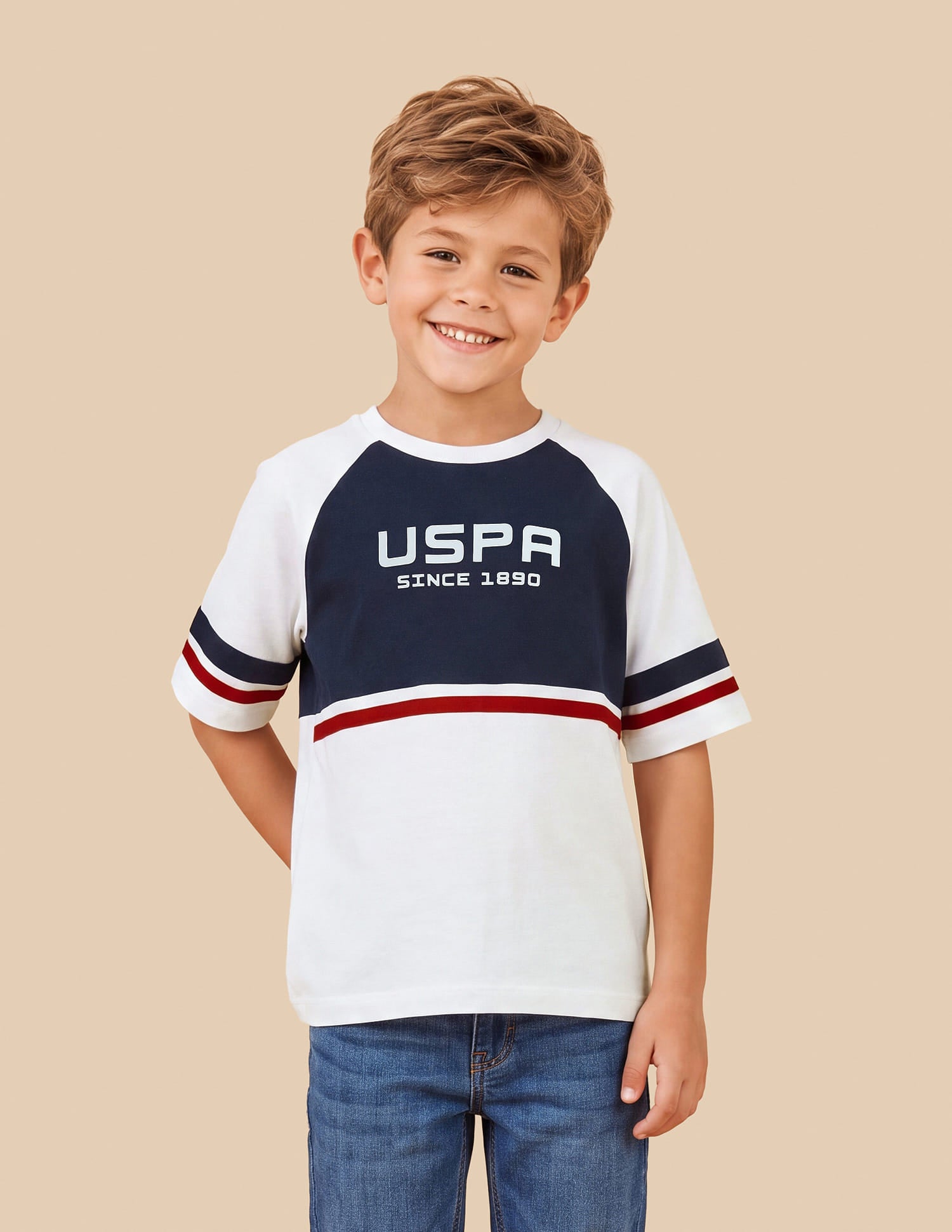 Brand Printed Oversized Fit T-Shirt White - U.S. Polo Assn. India | Large