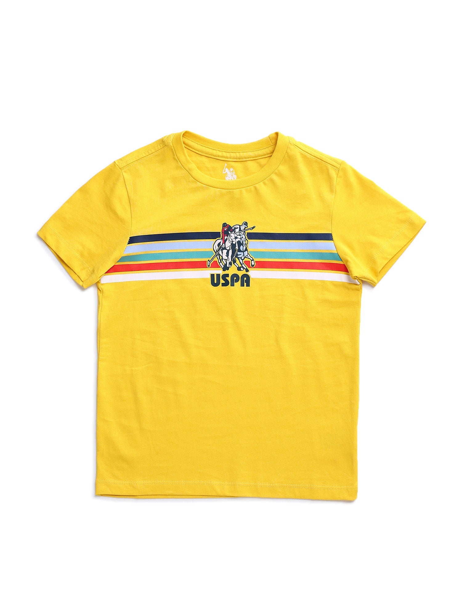 Regular fit Striped T-Shirts Yellow - U.S. Polo Assn. India | Large