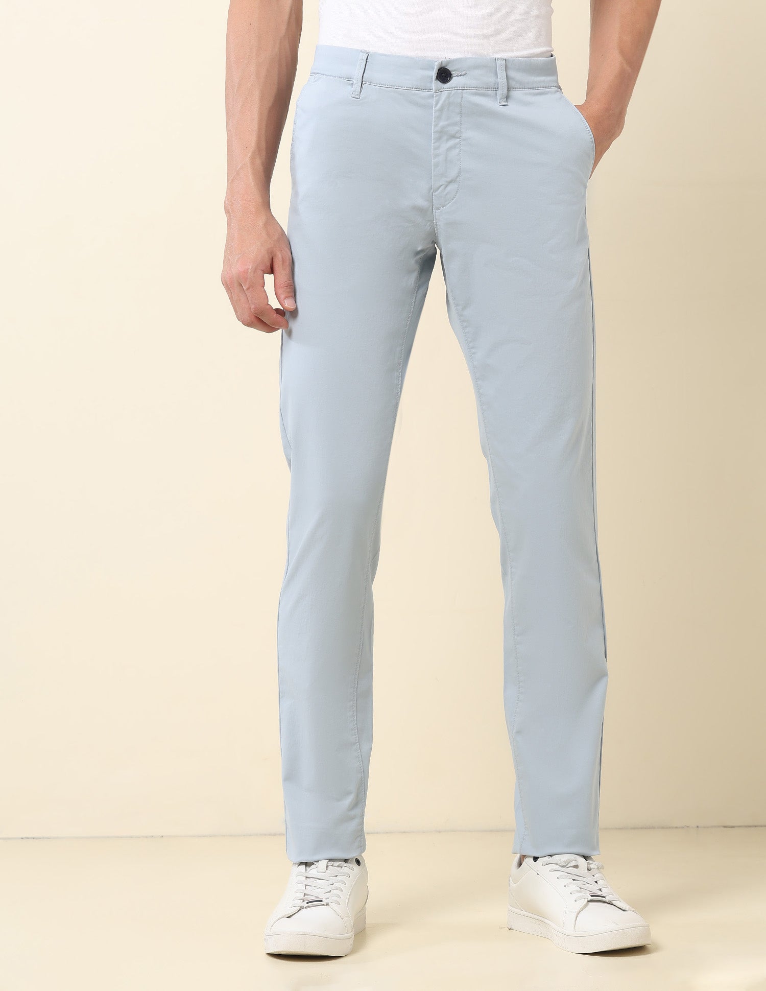 Denver Slim Fit Twill Trousers Blue - U.S. POLO ASSN. | Large