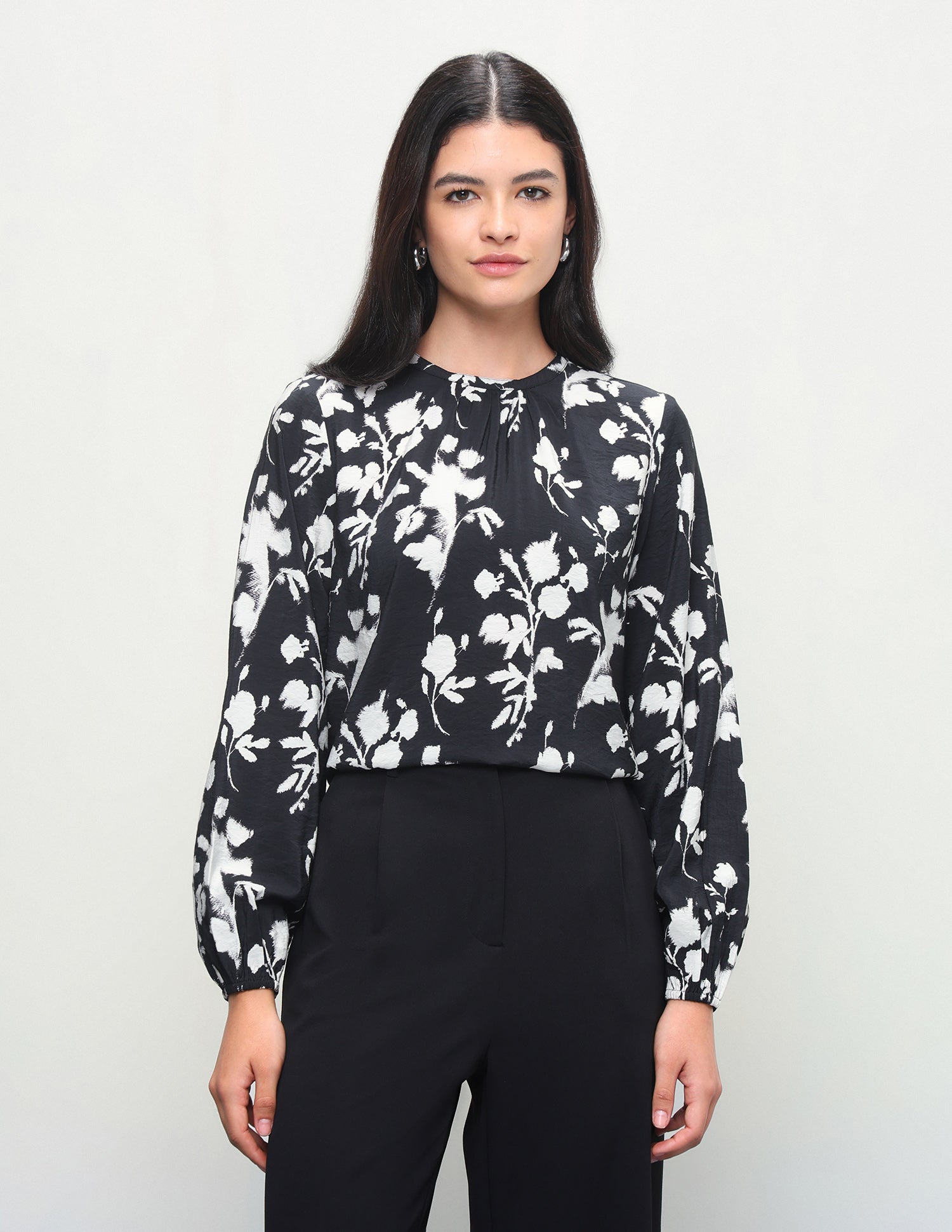 Floral Printed Regular Fit Top Black - U.S. Polo Assn. India | Large