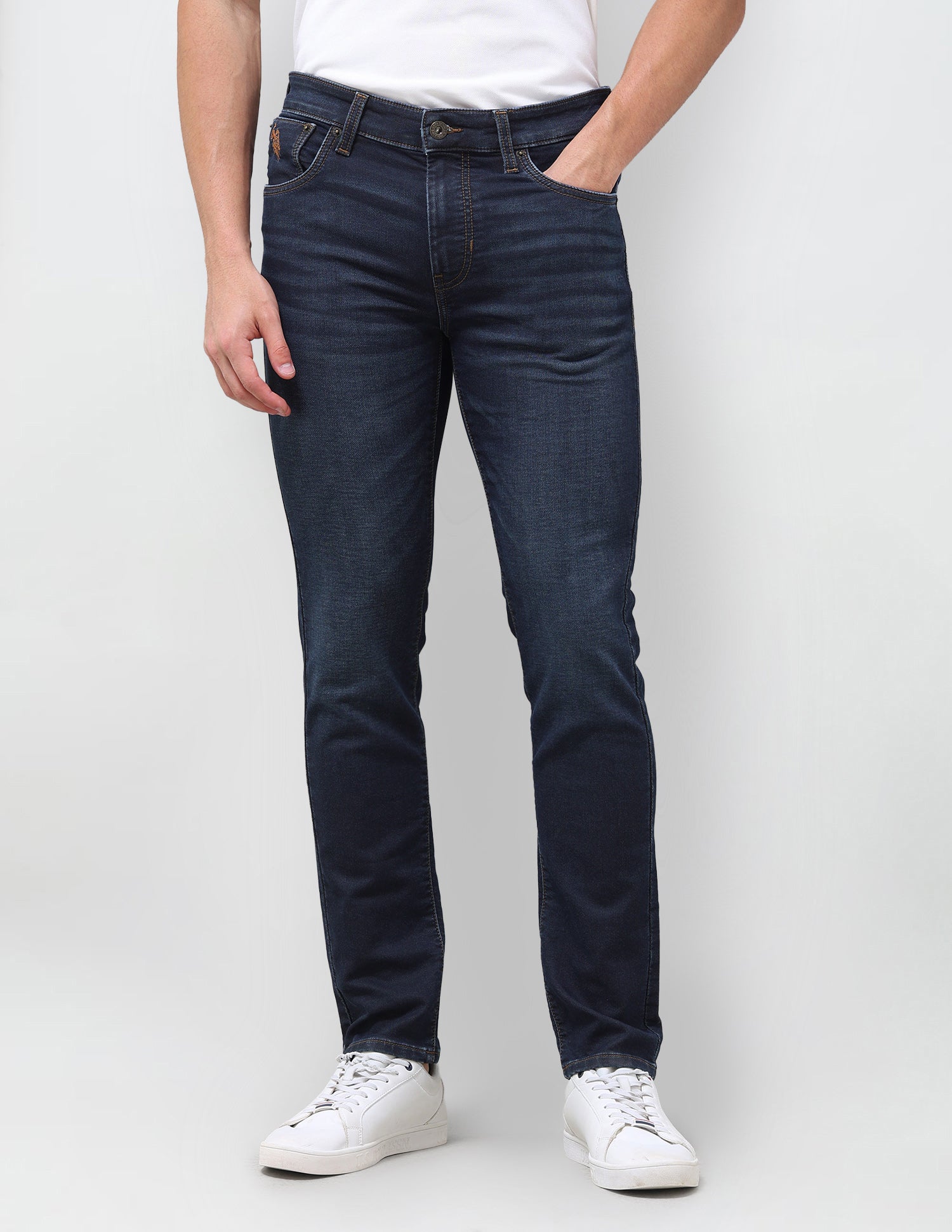 Regallo Skinny Fit Blue Jeans Dark Blue - U.S. Polo Assn. India | Large