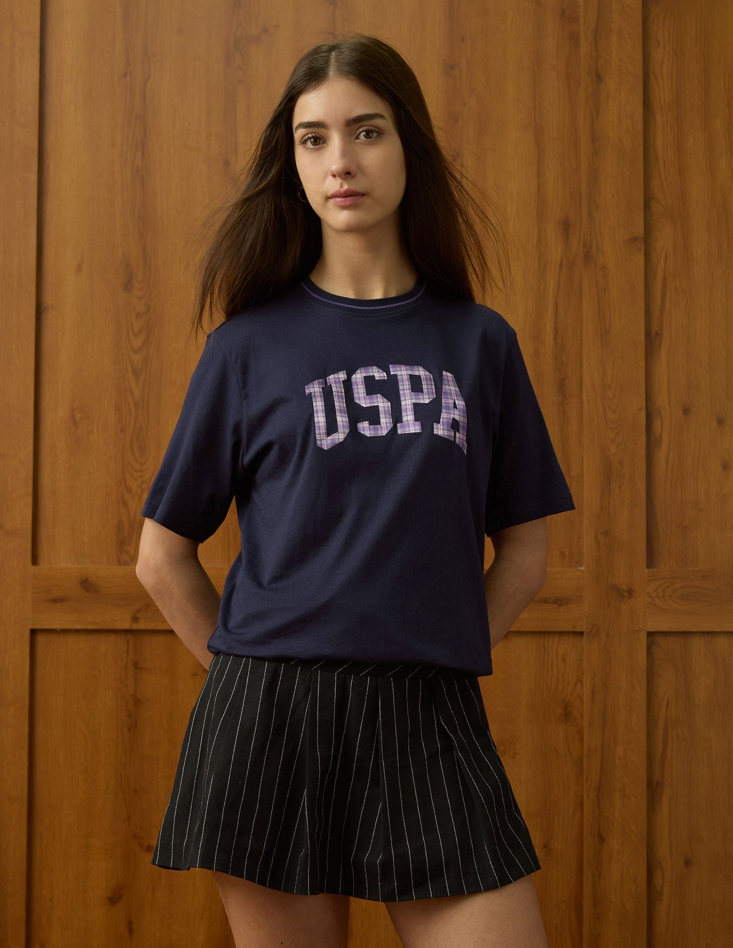 Crew Neck Boxy Fit Tshirt With Patch Embroidery Navy - U.S. POLO ASSN. | Large