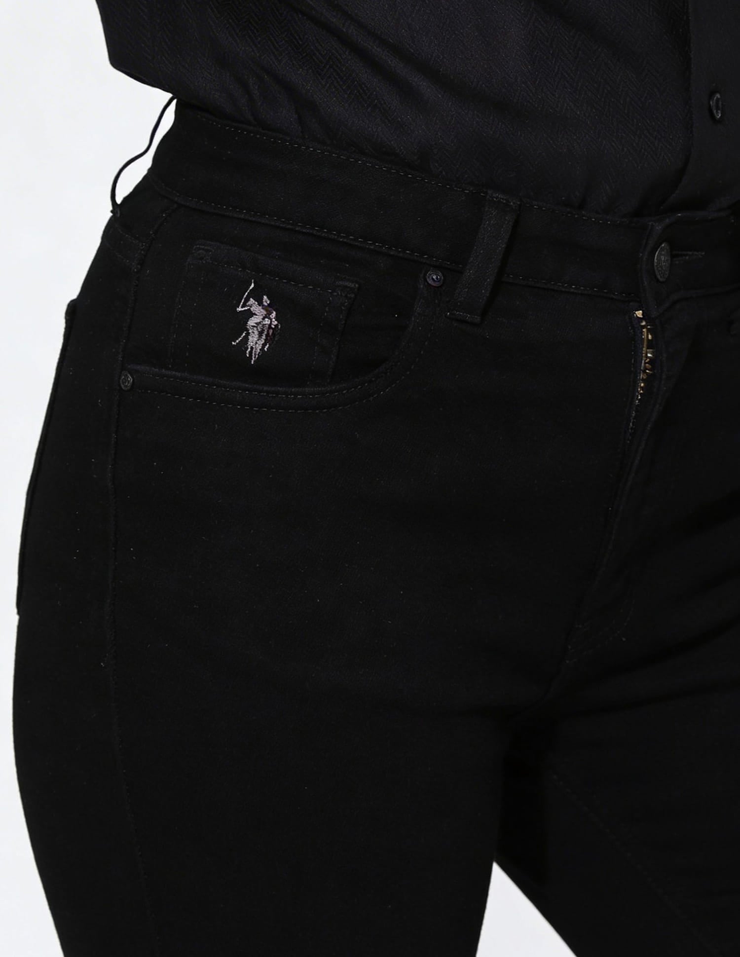 High Rise Bootcut Jeans Black - U.S. Polo Assn. India | Large