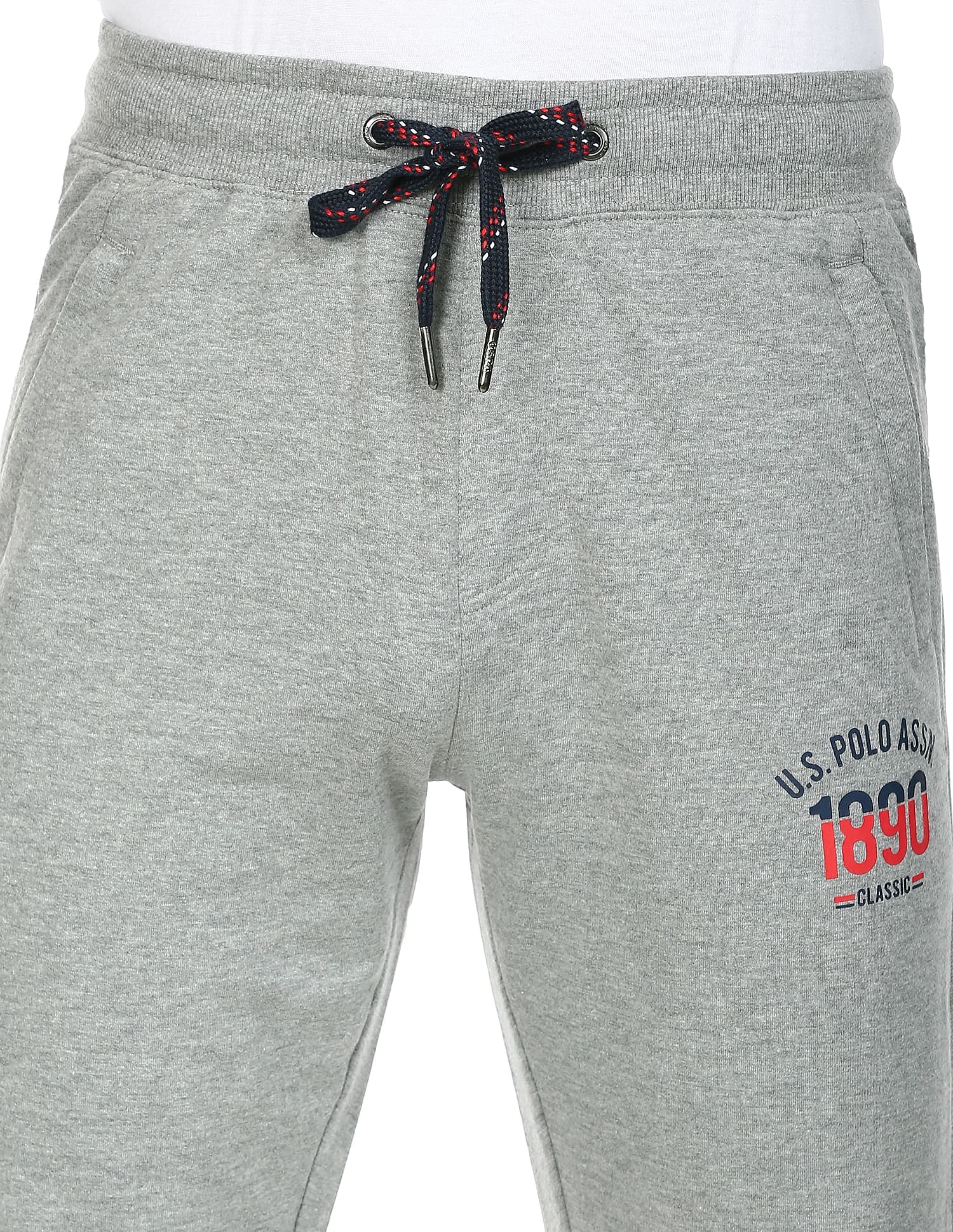 Comfort Fit Mid Rise I606 Lounge Track Pants - Pack Of 1 Grey - U.S. POLO ASSN. | Large