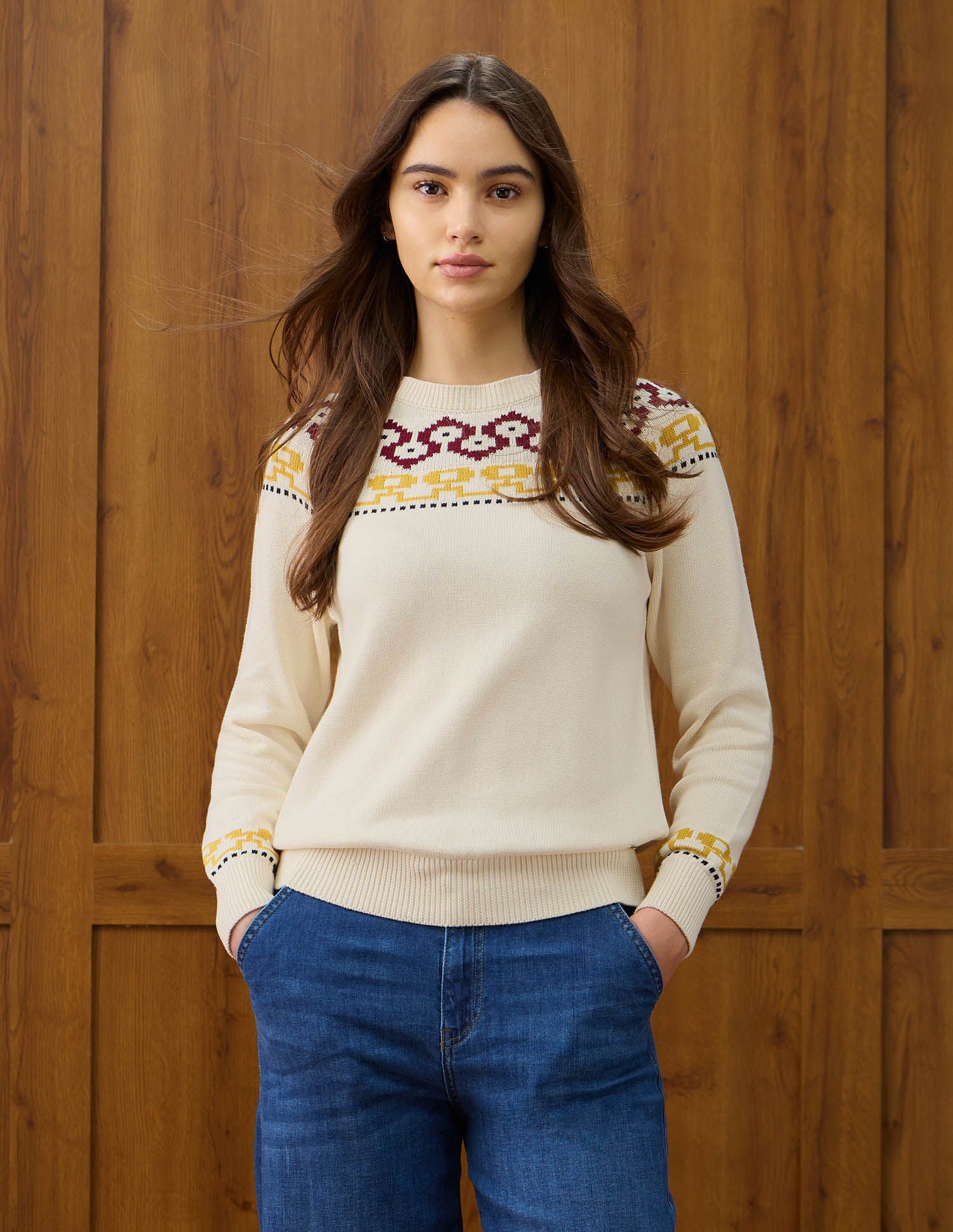 Patterned Knit Regular Fit Sweater White - U.S. POLO ASSN. | Large