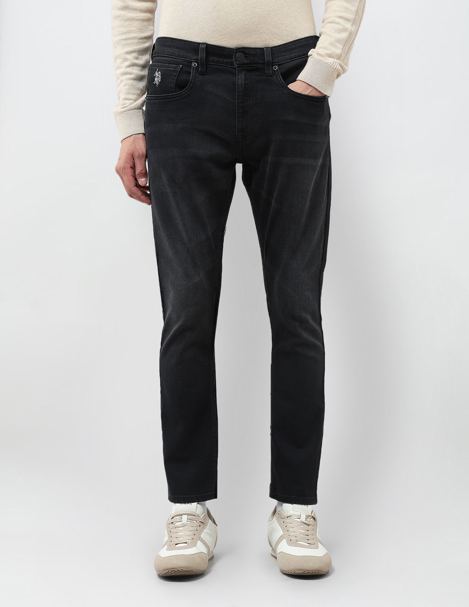 Henry Tapered Fit Whiskered Jeans Black - U.S. POLO ASSN. | Large