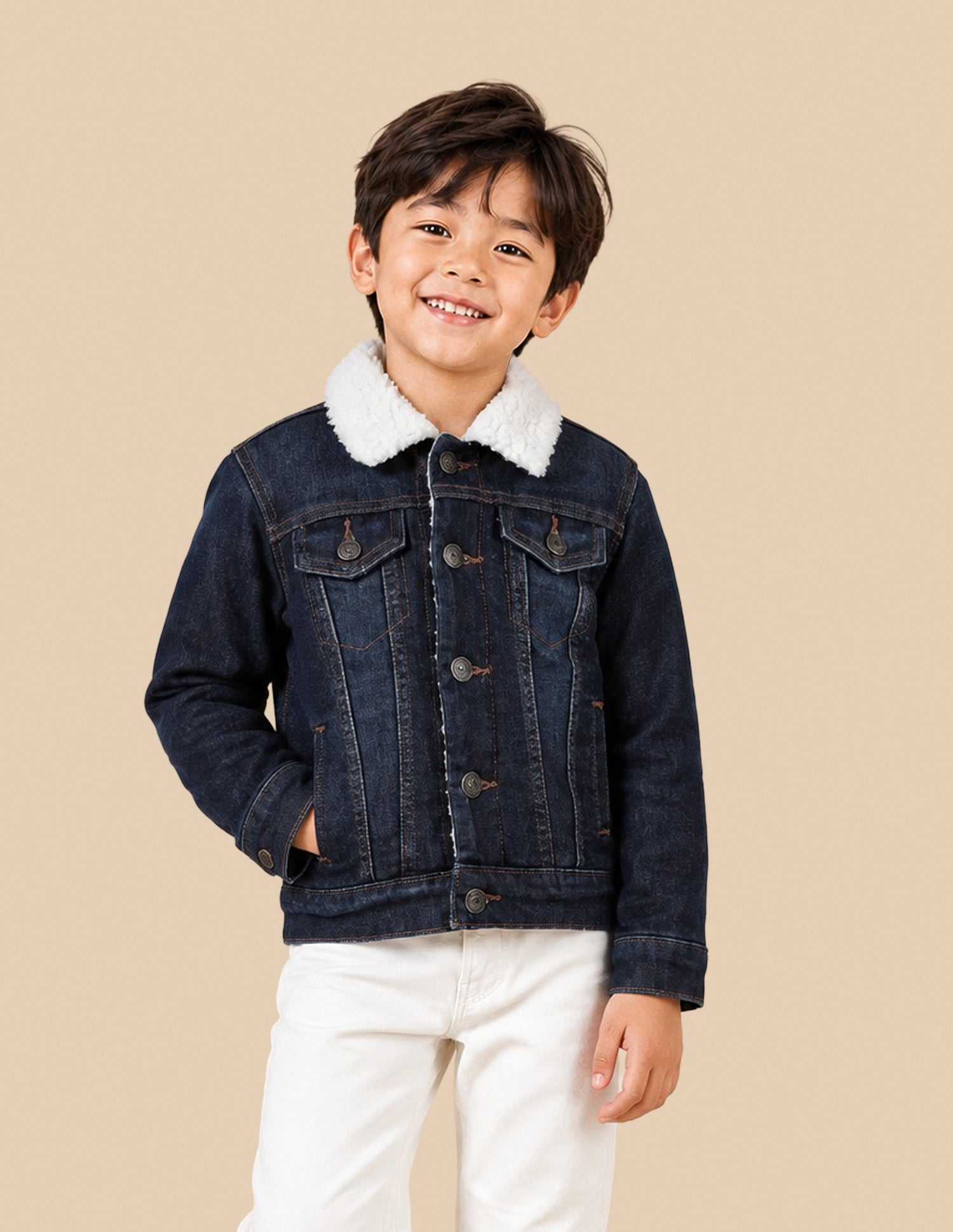 Solid Regular Fit Denim Jacket Dark Blue - U.S. Polo Assn. India | Large