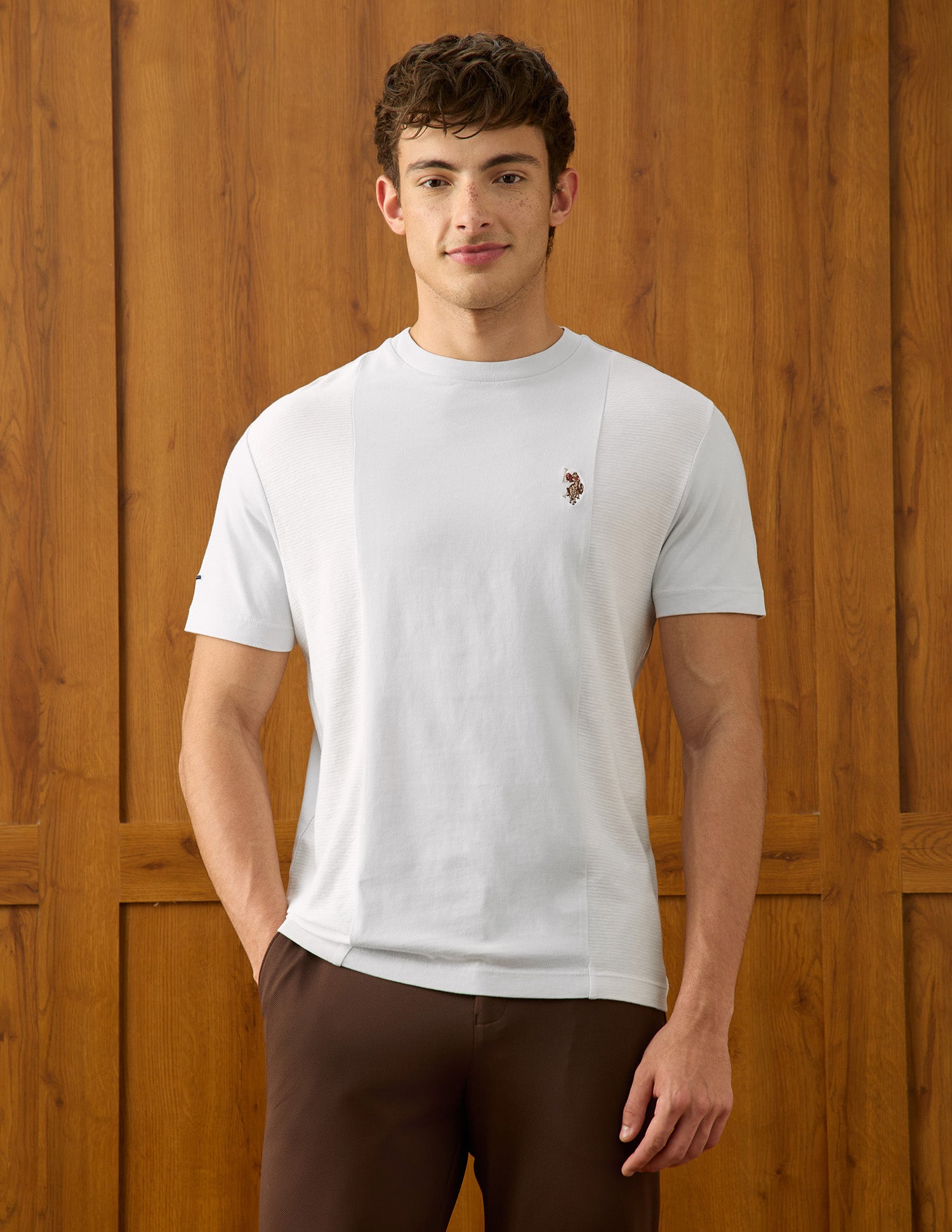 Solid Relaxed Fit T-Shirt Light Blue - U.S. Polo Assn. India | Large