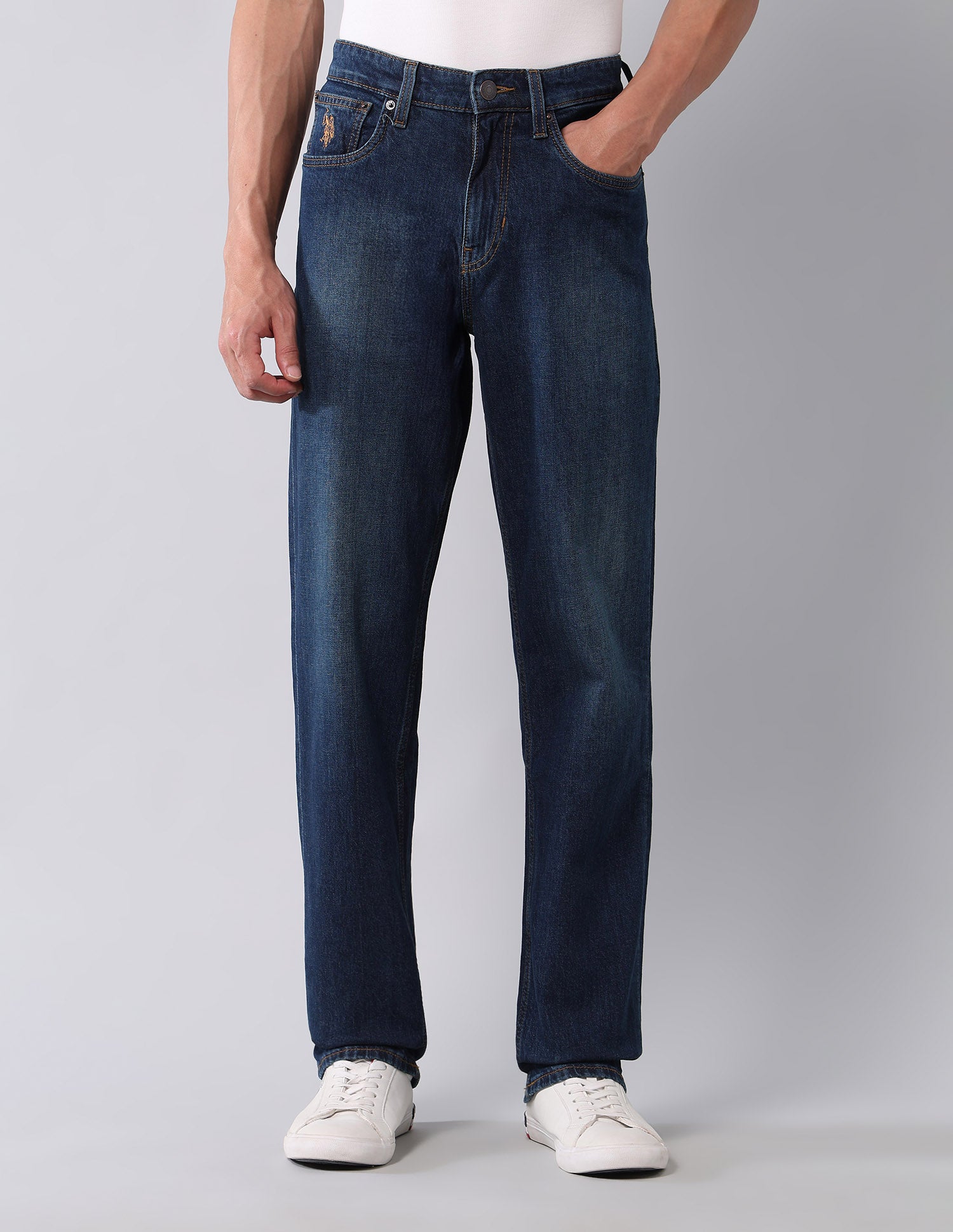 Shawn Relaxed Fit Vintage Jeans Dark Wash - U.S. Polo Assn. India | Large