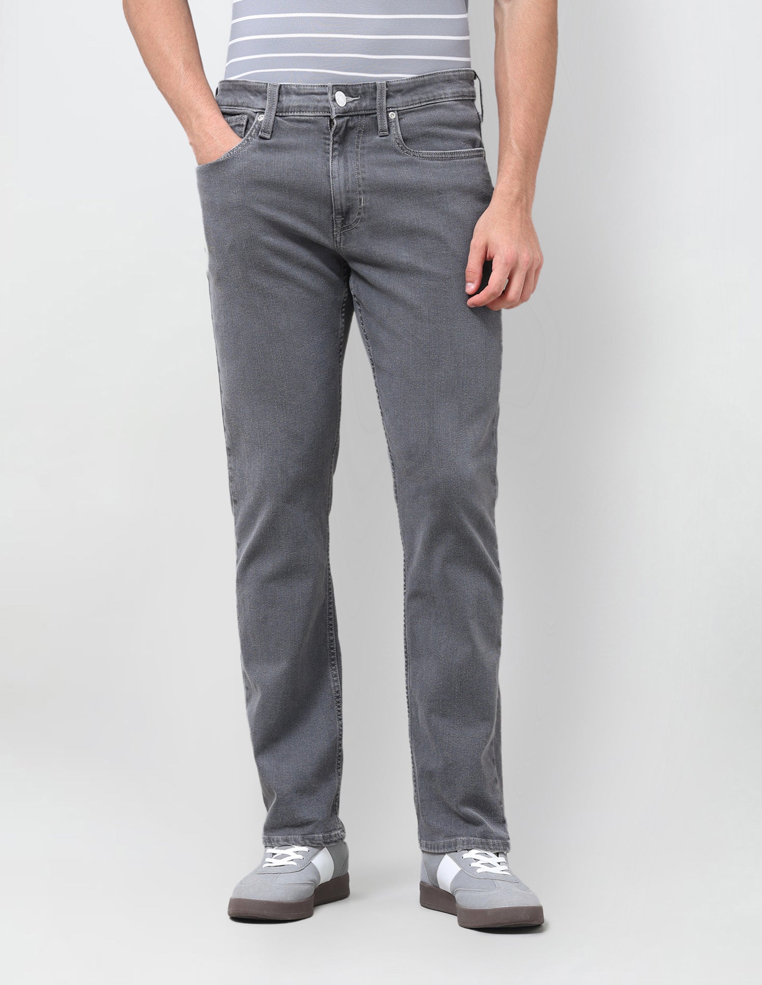 Harold Slim Straight Fit Grey Jeans Grey - U.S. Polo Assn. India | Large