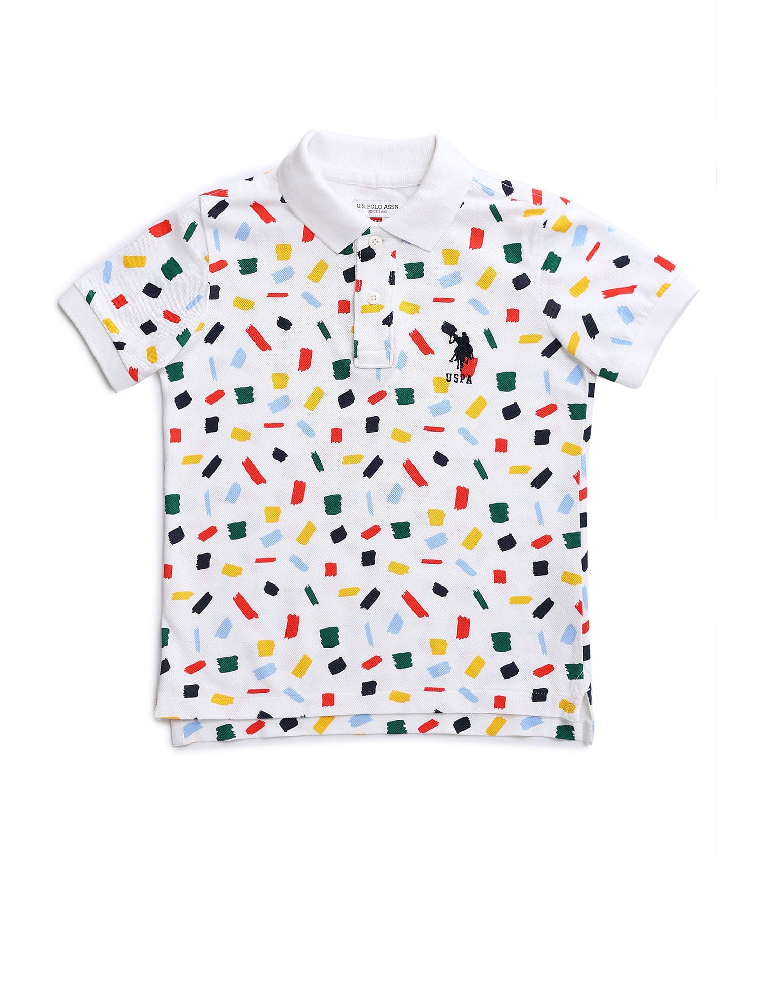 Boys Regular Fit Polo Shirt White - U.S. Polo Assn. India | Large