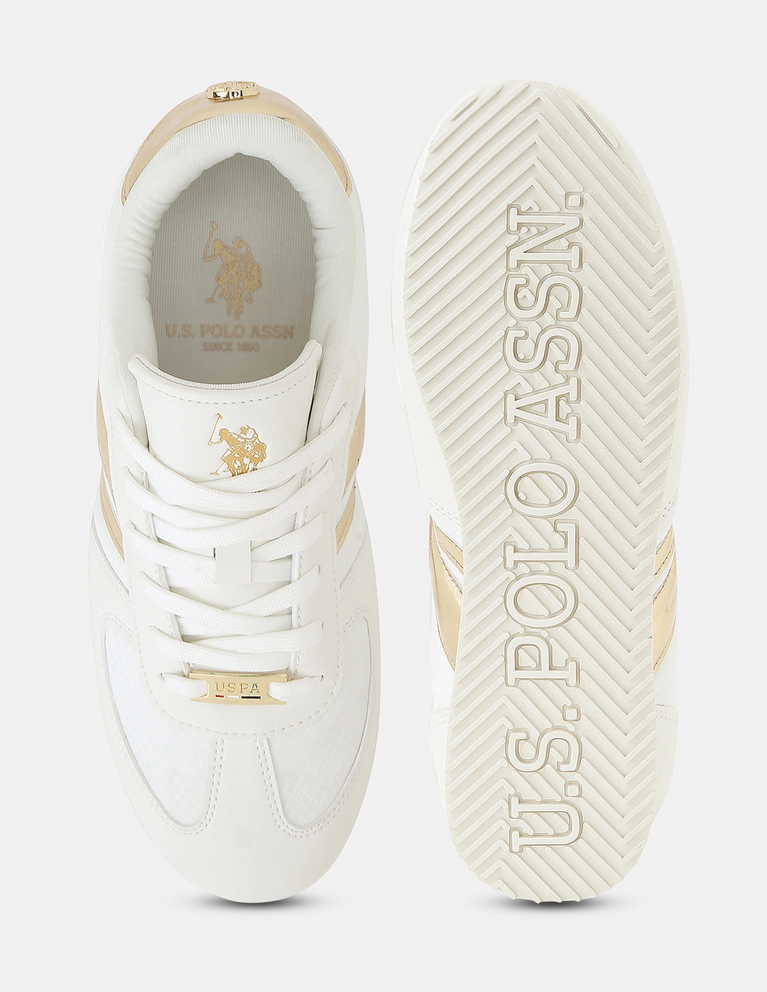 Women Colourblocked Nemsy 2.0 Sneakers Off White - U.S. Polo Assn. India | Large