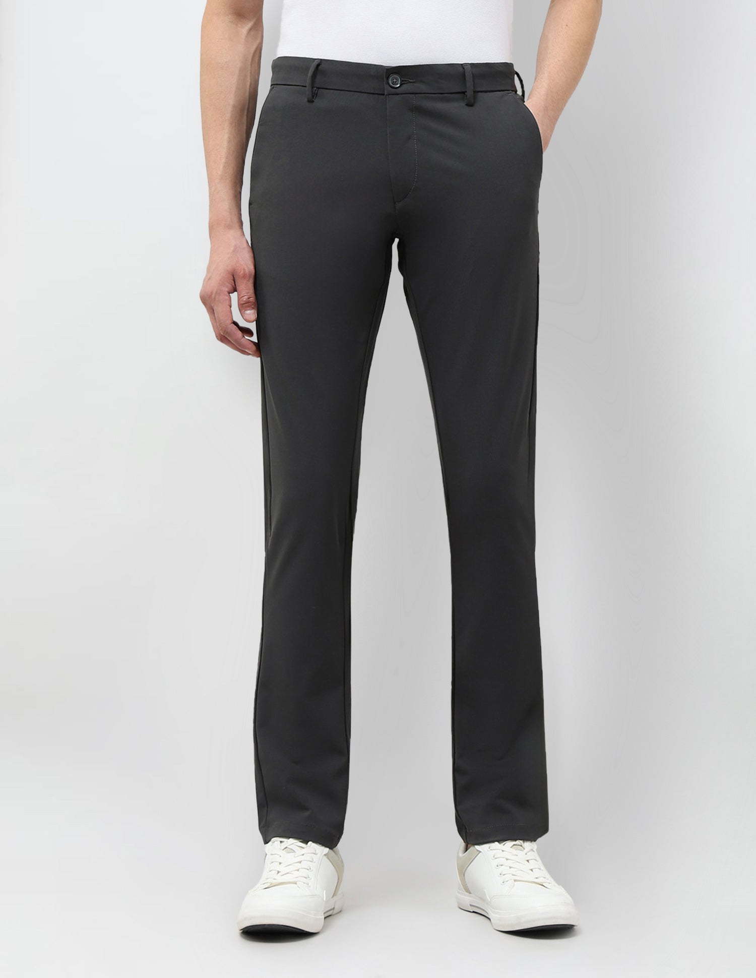 Twill Slim Fit Trousers Charcoal - U.S. POLO ASSN. | Large