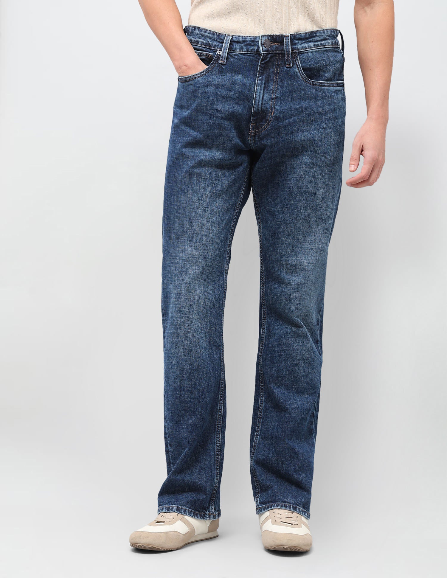 Solid Bootcut Jeans Blue - U.S. Polo Assn. India | Large