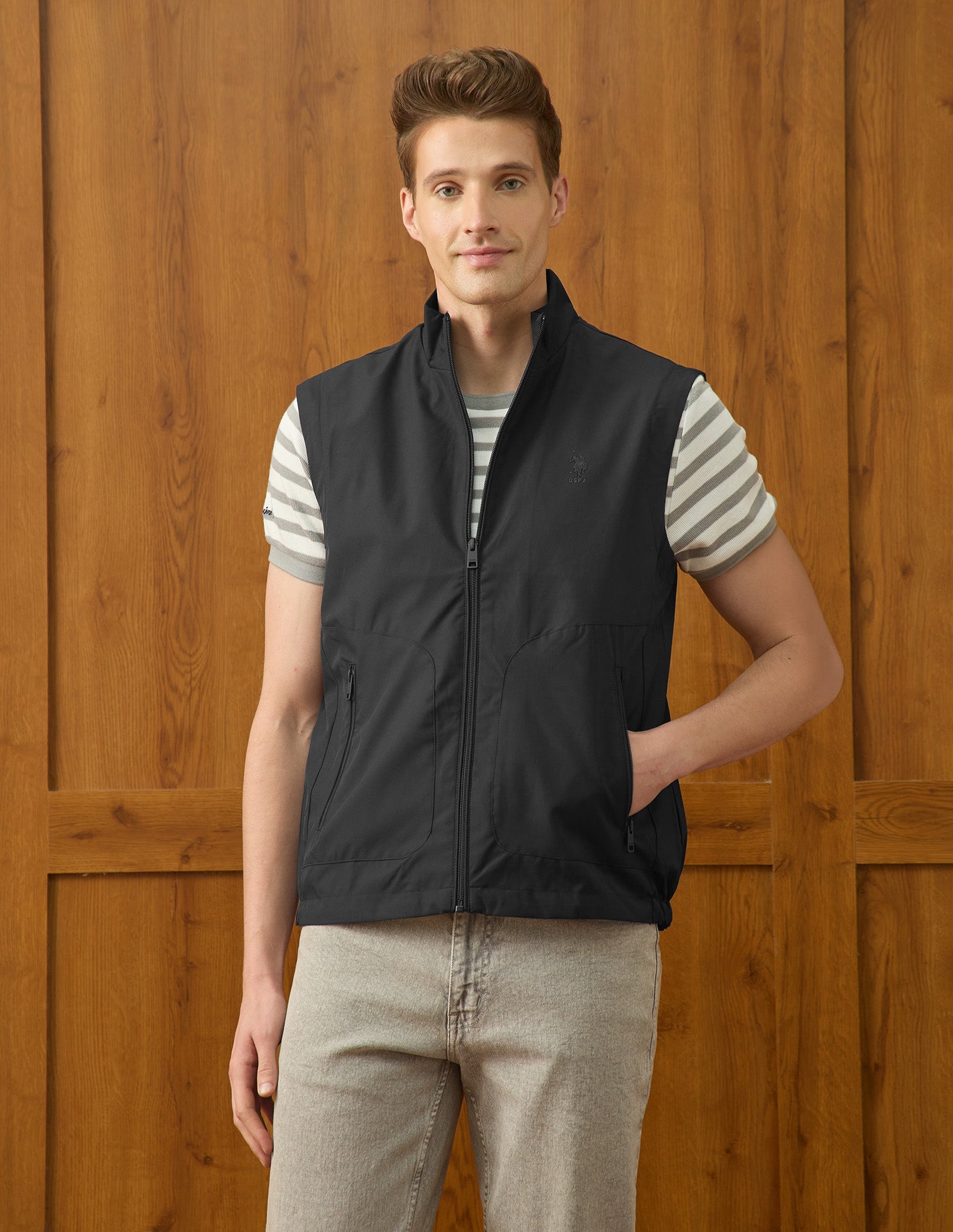 Equestrian Aisle Theater Regular Fit Jacket Navy - U.S. Polo Assn. India | Large