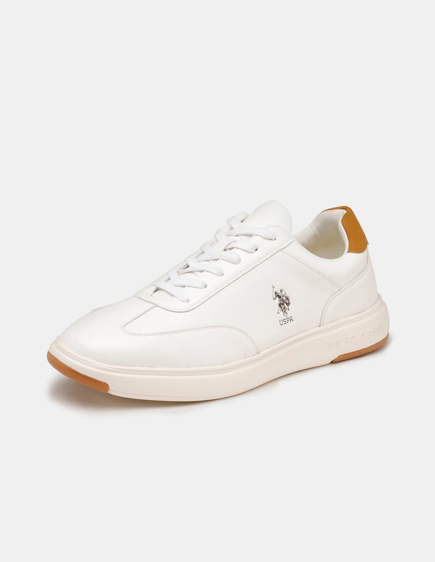 Round Toe Lace Ups Como 2.0 Sneakers White - U.S. Polo Assn. India | Large