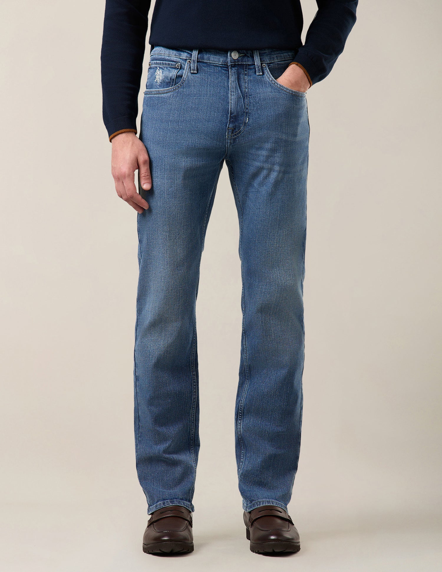 Mason Regular Straight Fit Blue Jeans Light Indigo - U.S. Polo Assn. India | Large
